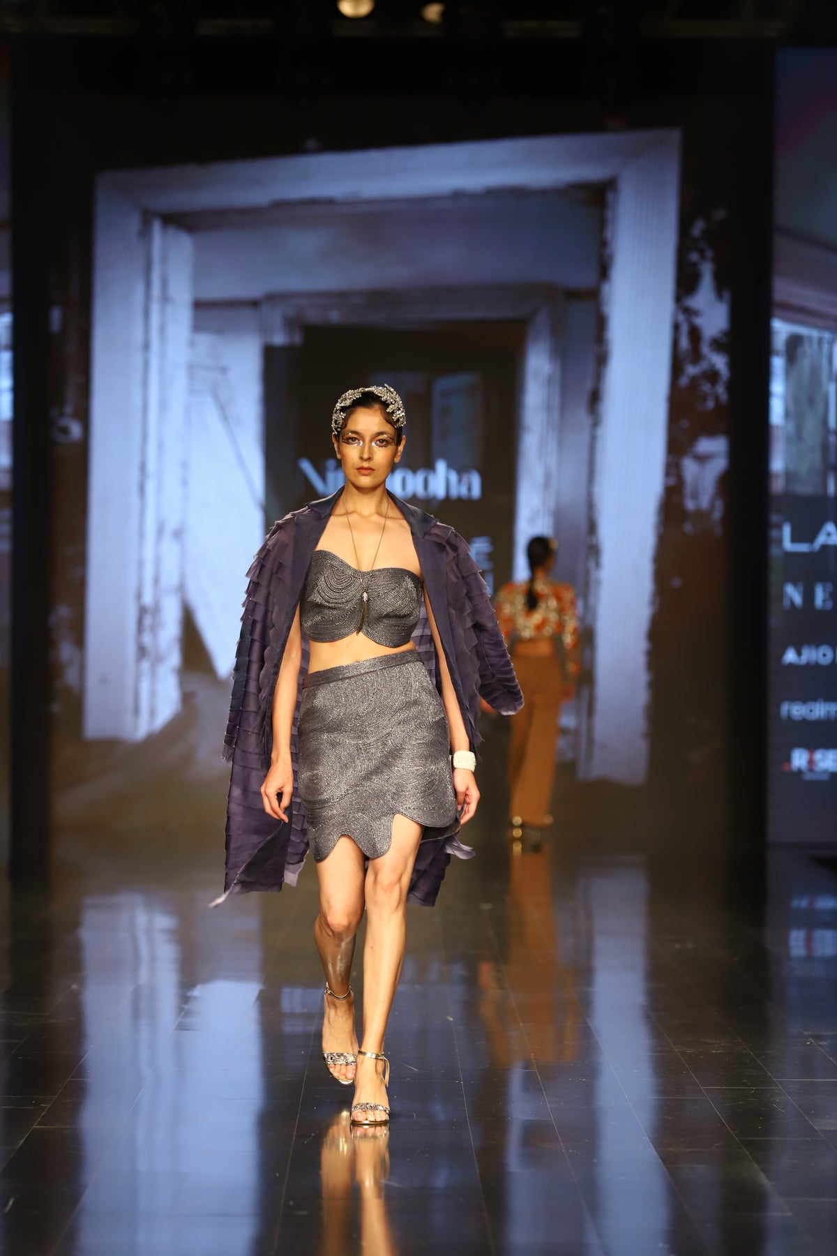 Flint Lurex Xorded Bustier