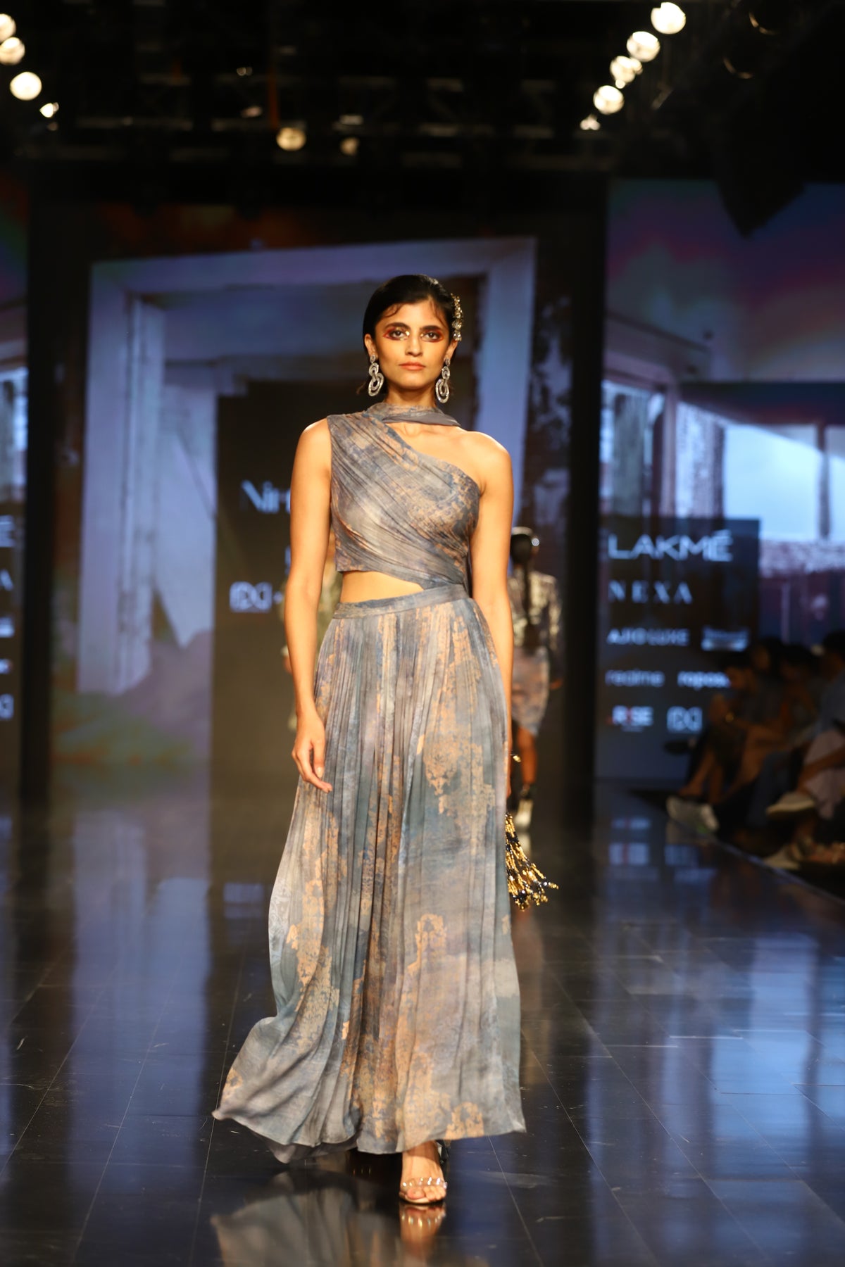 Printed Chiffon Gown