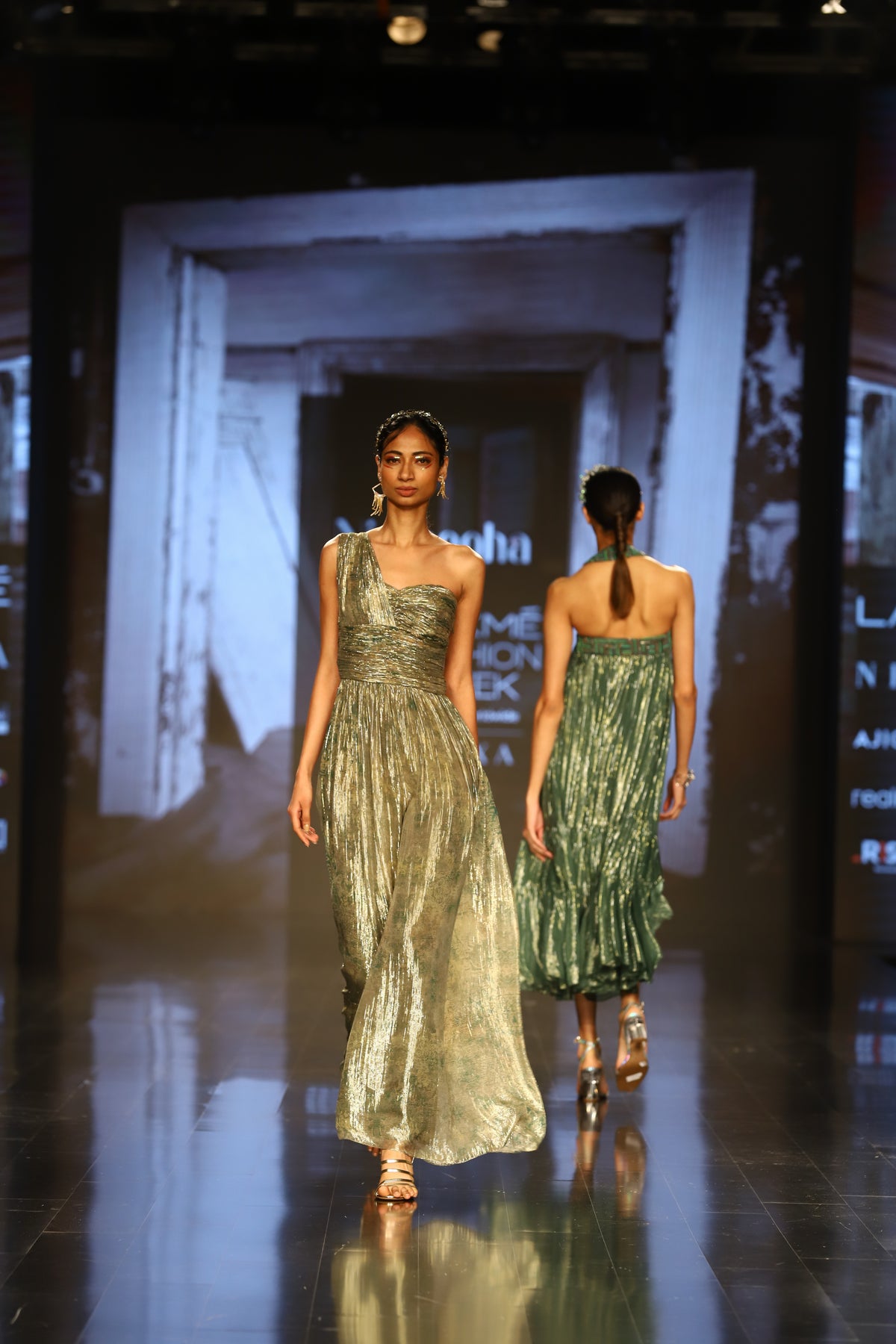 Lurex Draped Jumpsuit