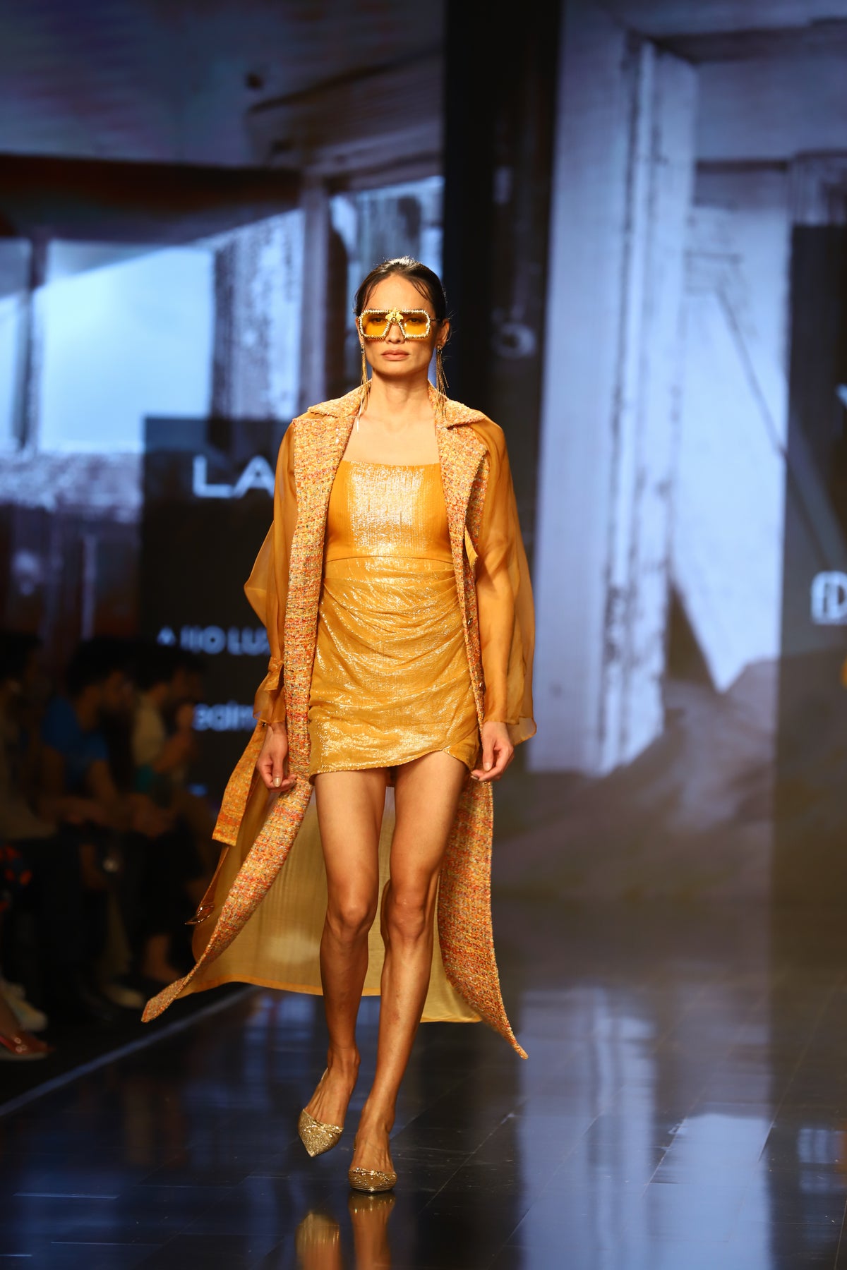 Canary Draped Short Dress