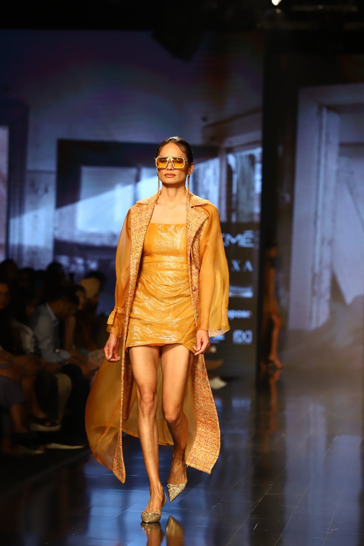 Canary Draped Short Dress