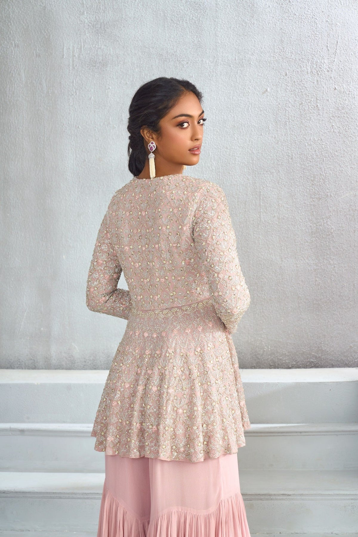 Classic floral peplum set