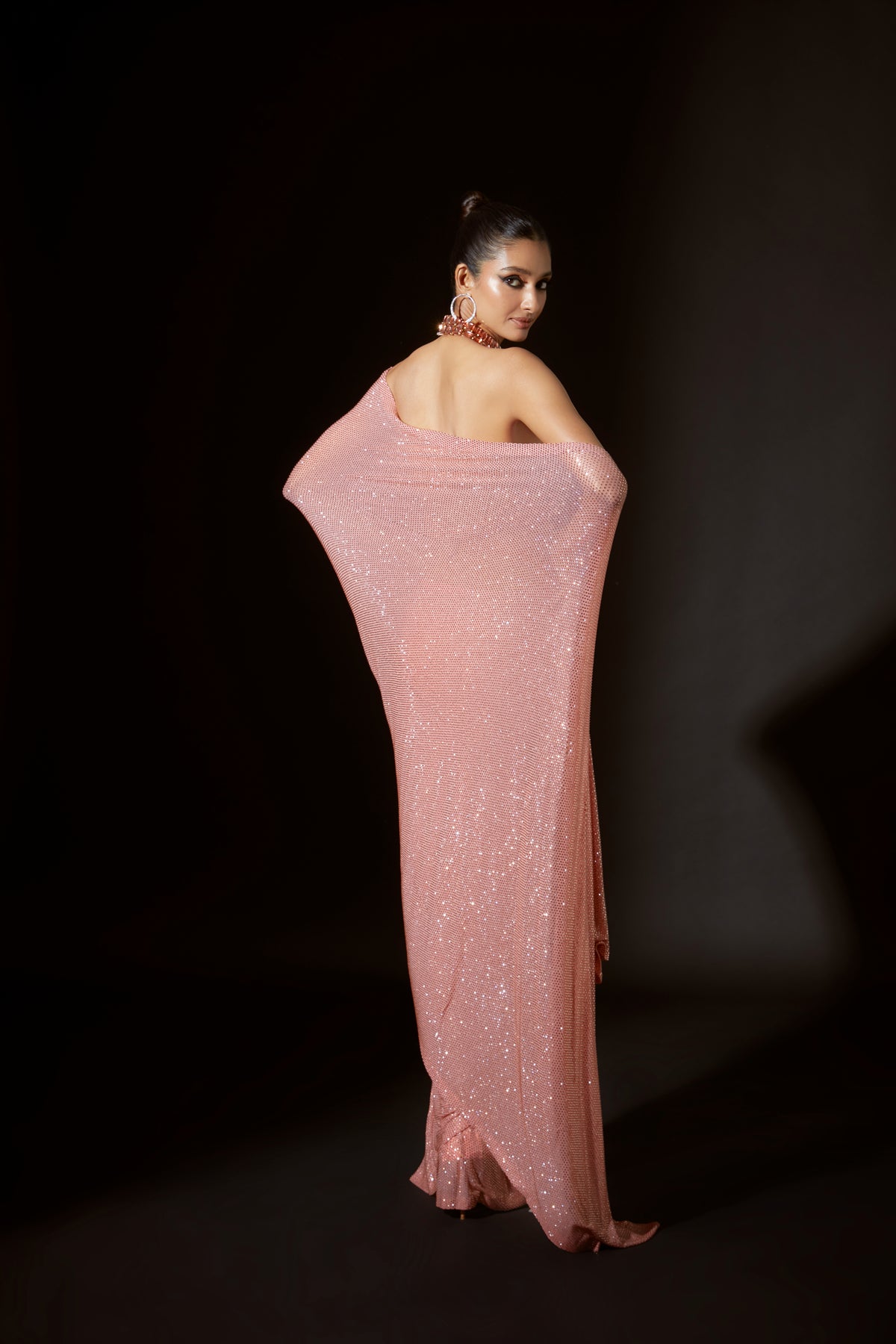 Peach Scarab Serenity Saree Set
