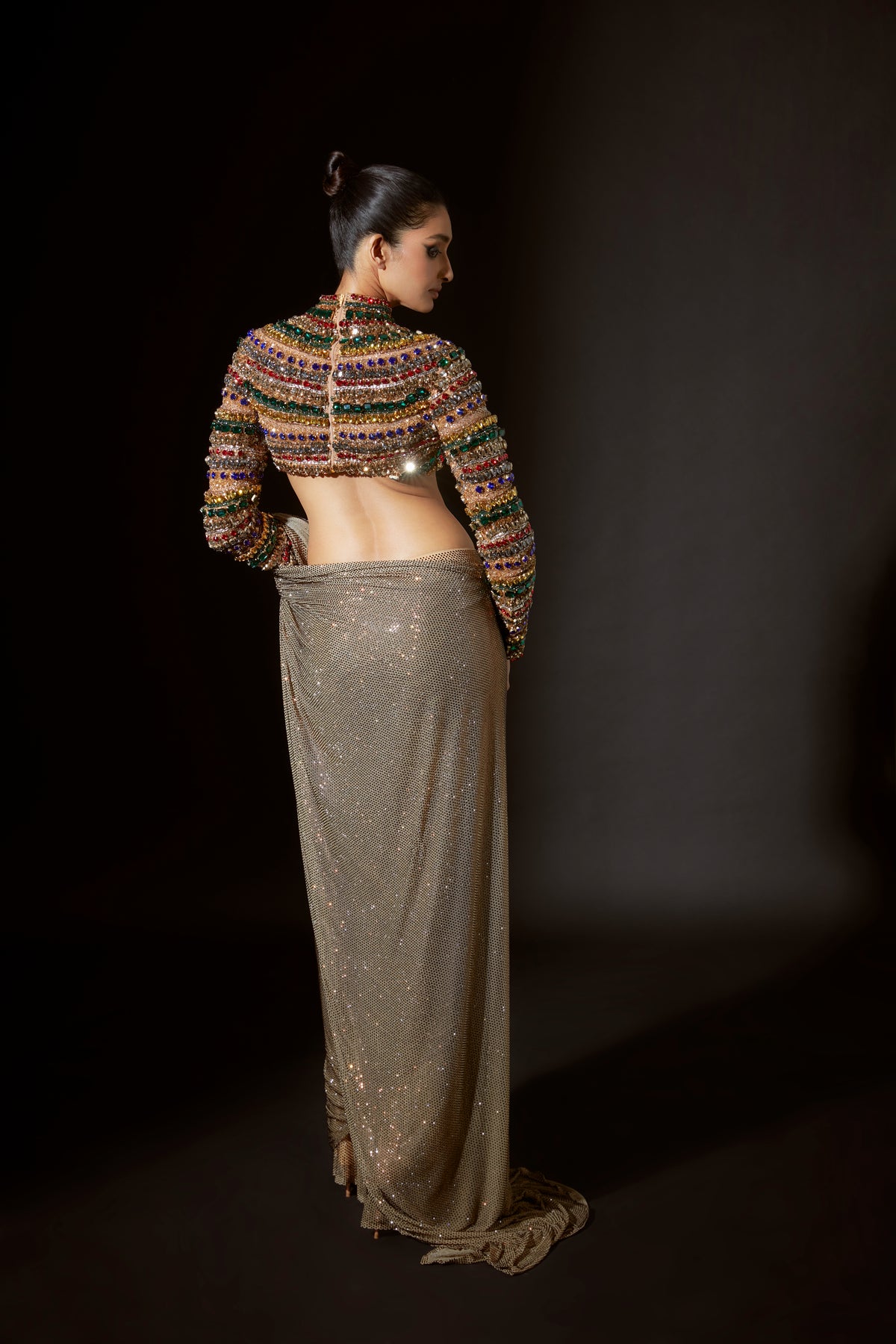 Dusky Gold Amun-ra Saree Set