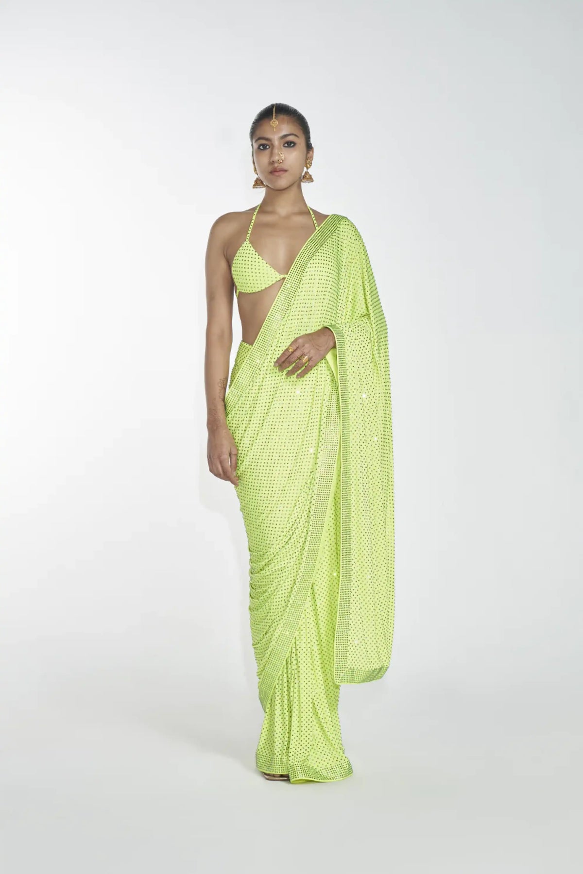 Crystal saree with blouse