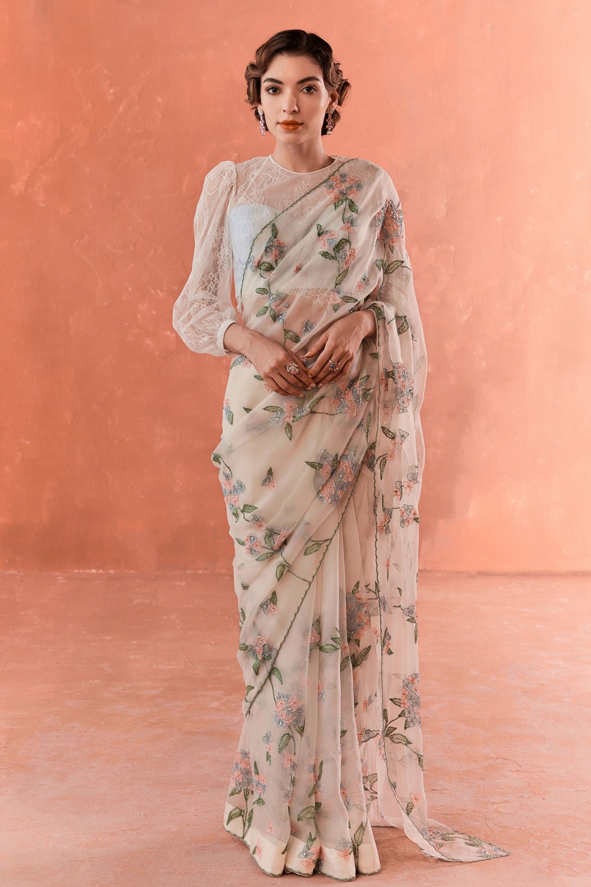 Hydrengea Saree