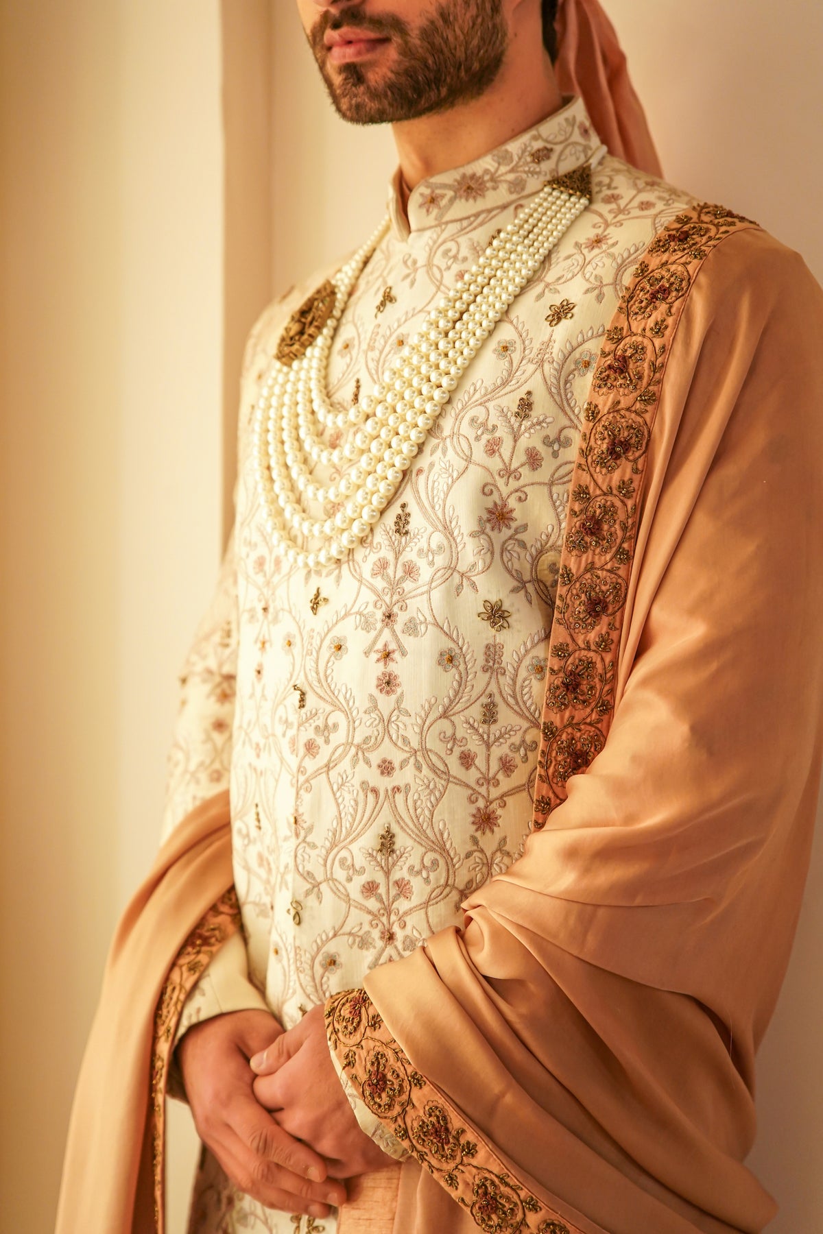Ombre Jamawar Sherwani Set