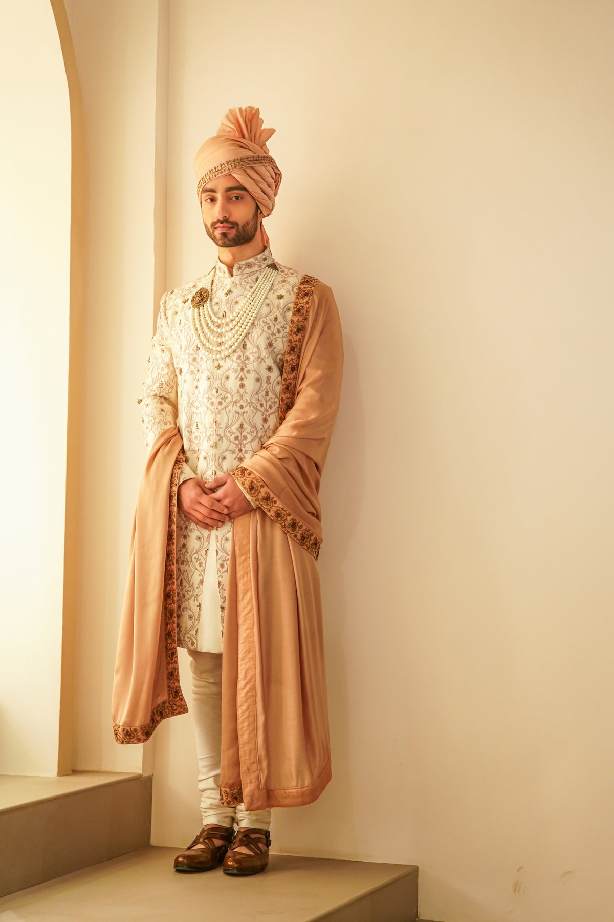 Ombre Jamawar Sherwani Set
