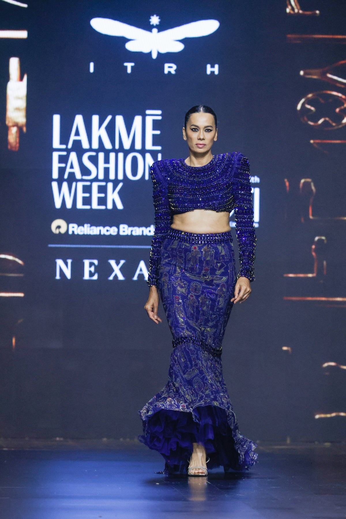 Blue Akhenaten Lehenga Set