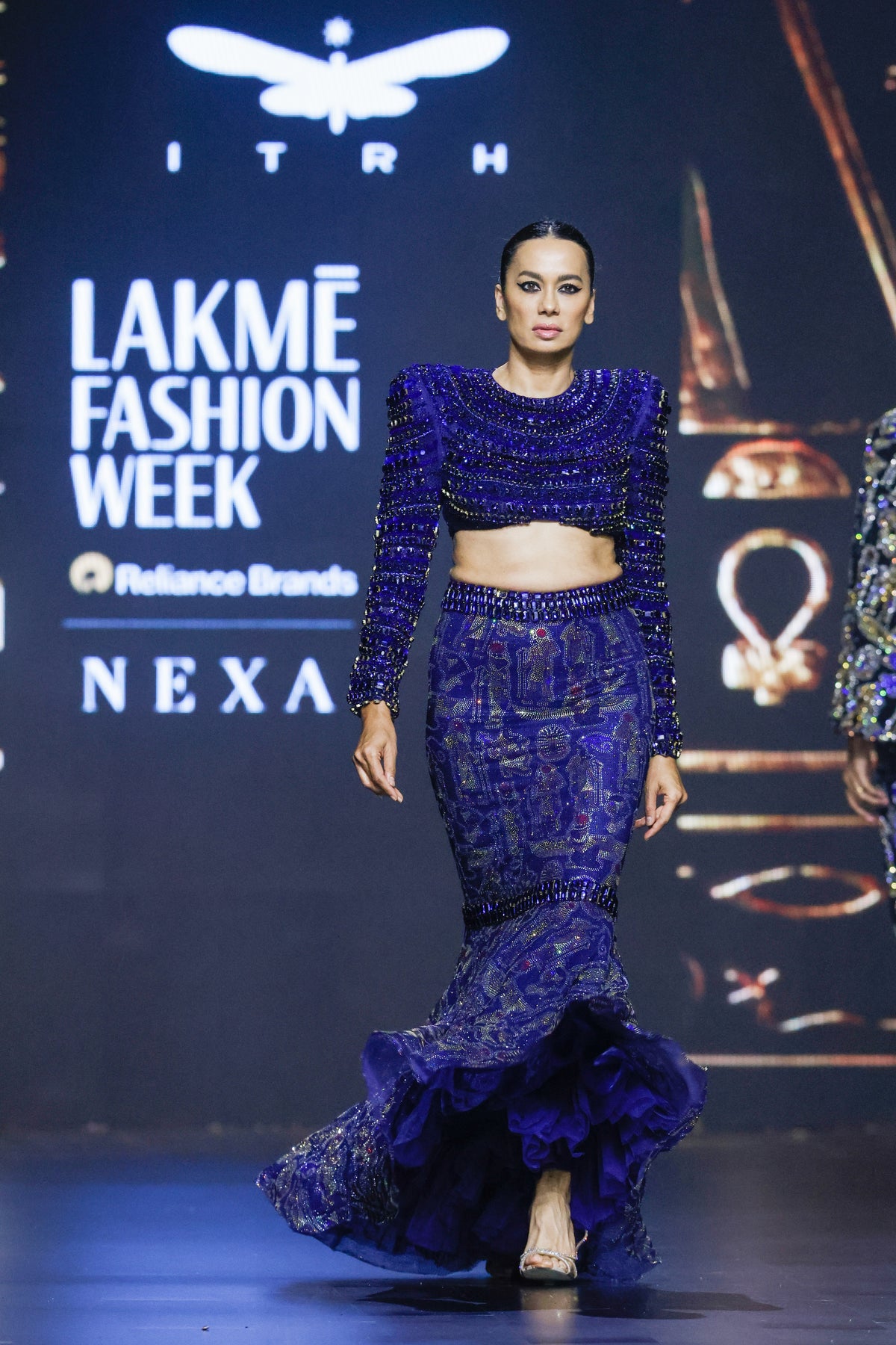 Blue Akhenaten Lehenga Set