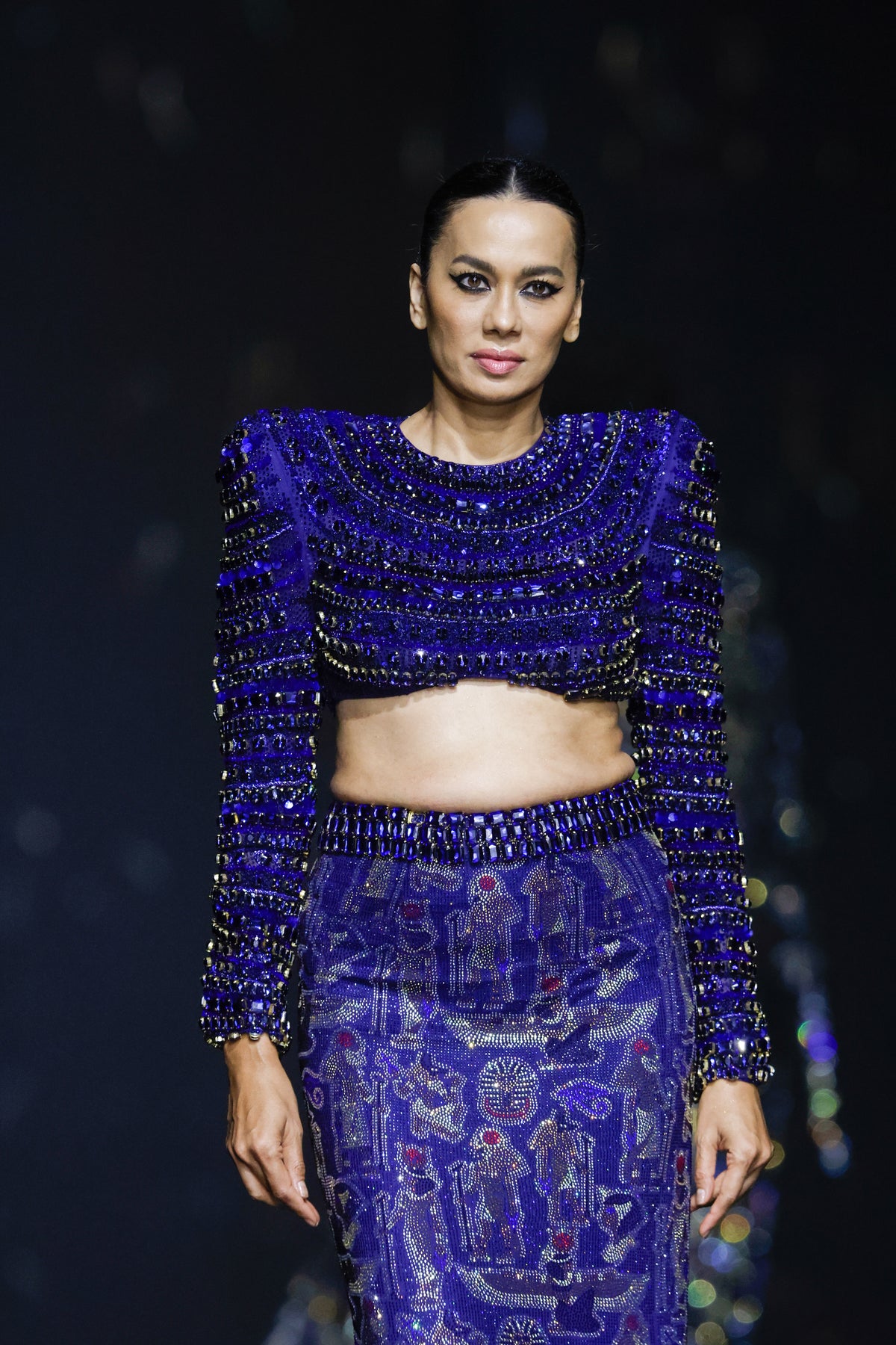 Blue Akhenaten Lehenga Set