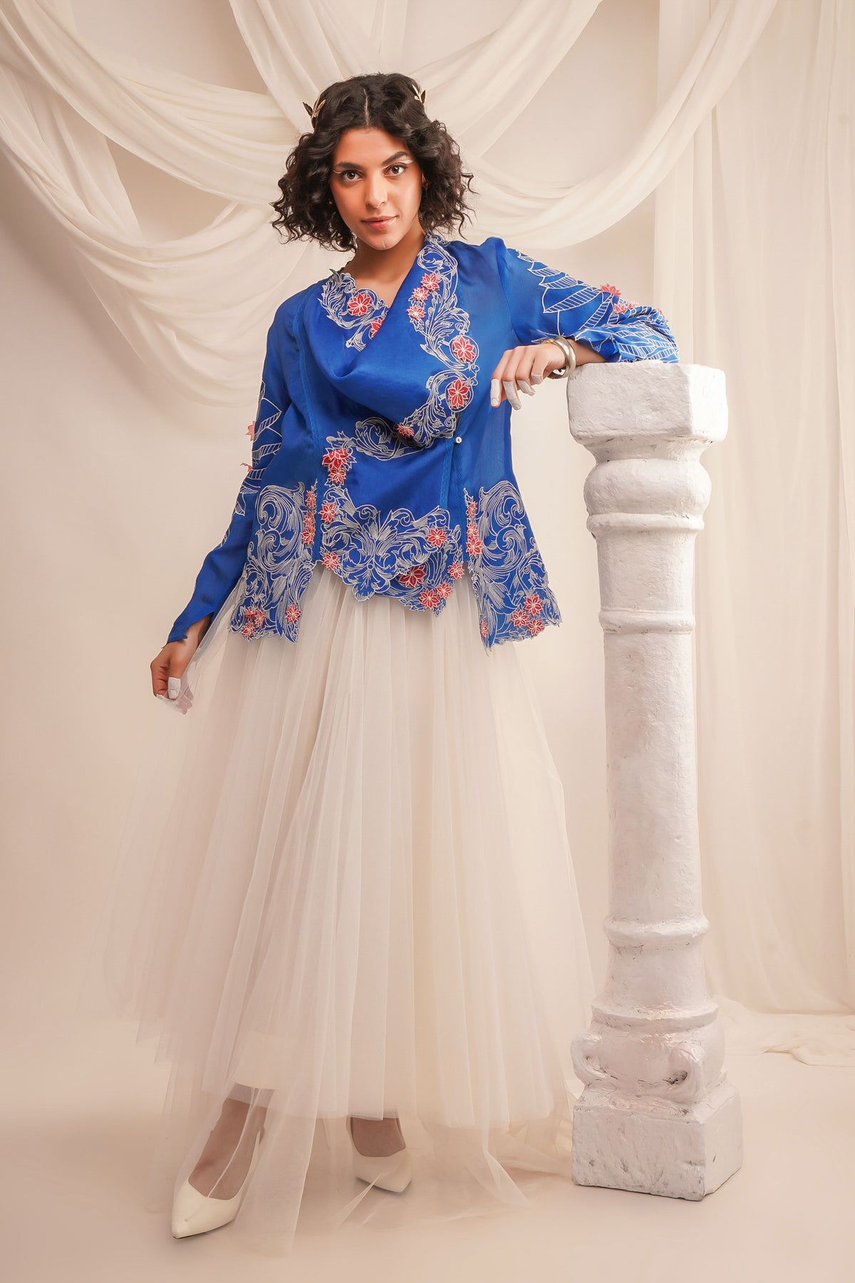 Indigo Organza Jacket