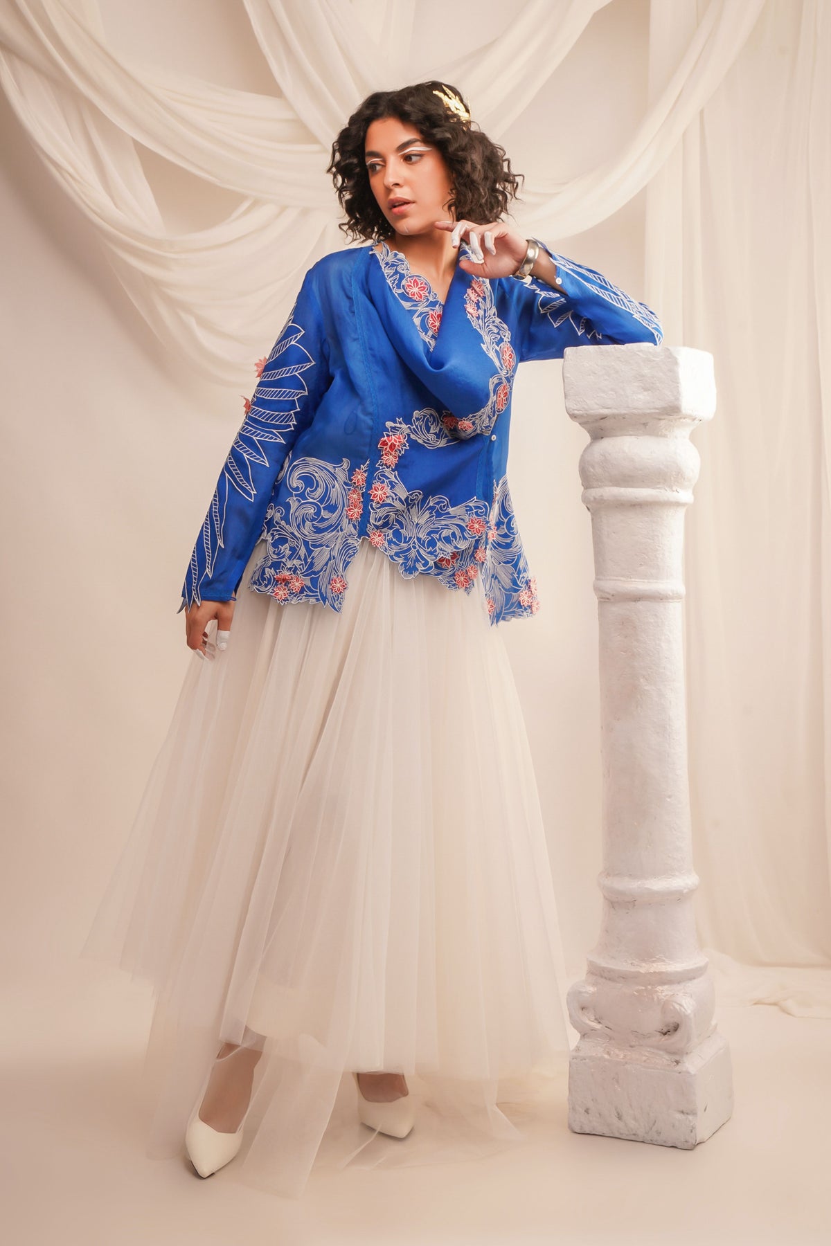 Indigo Organza Jacket