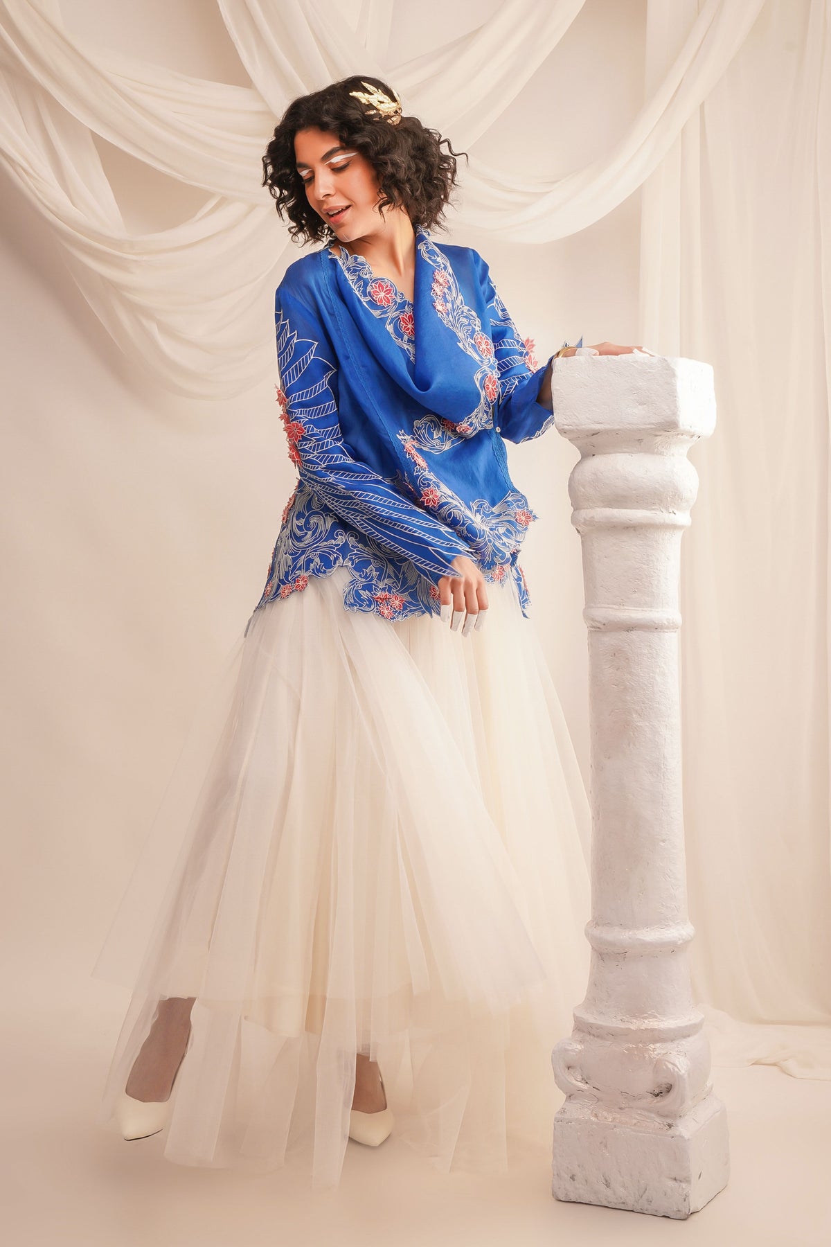 Indigo Organza Jacket