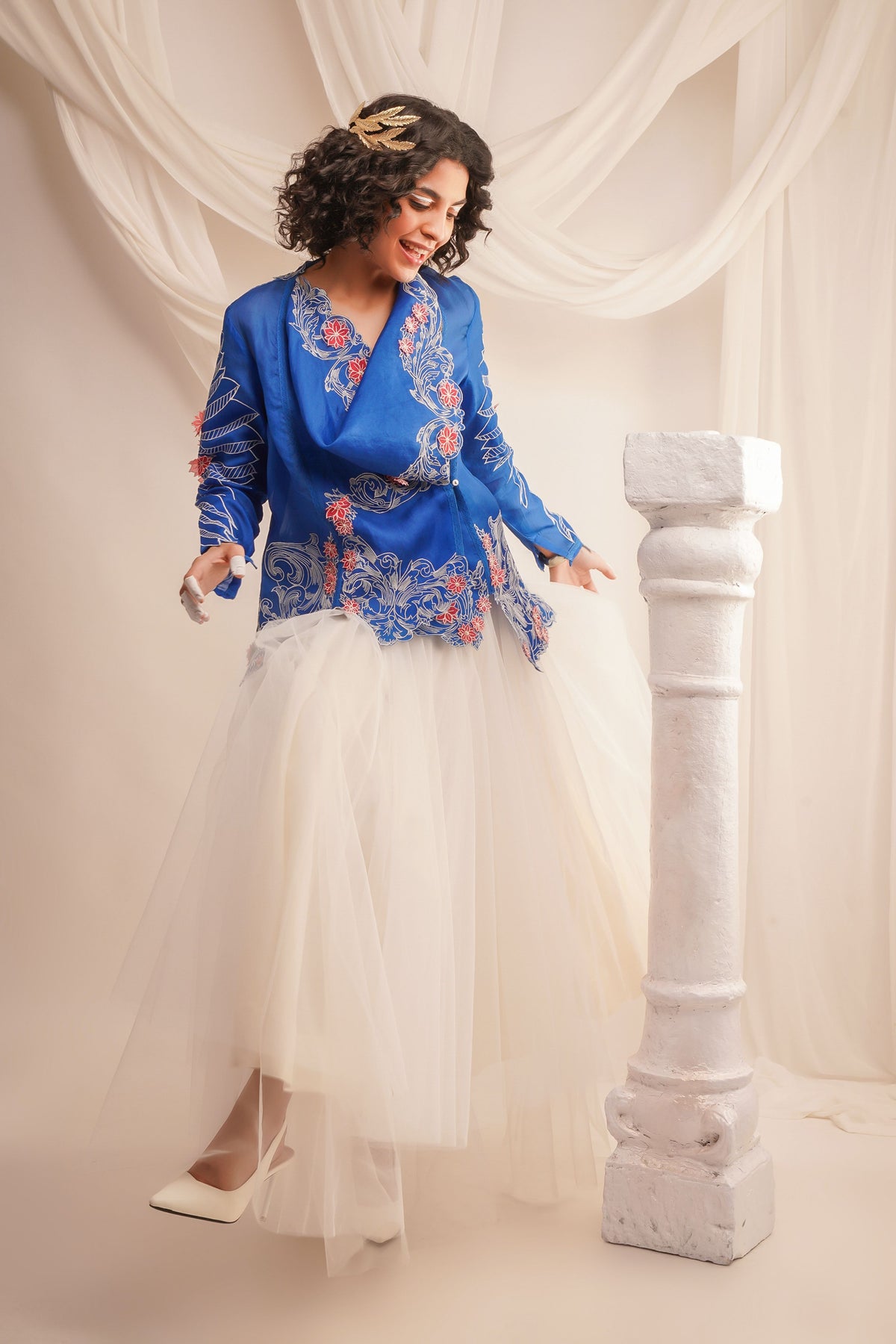 Indigo Organza Jacket