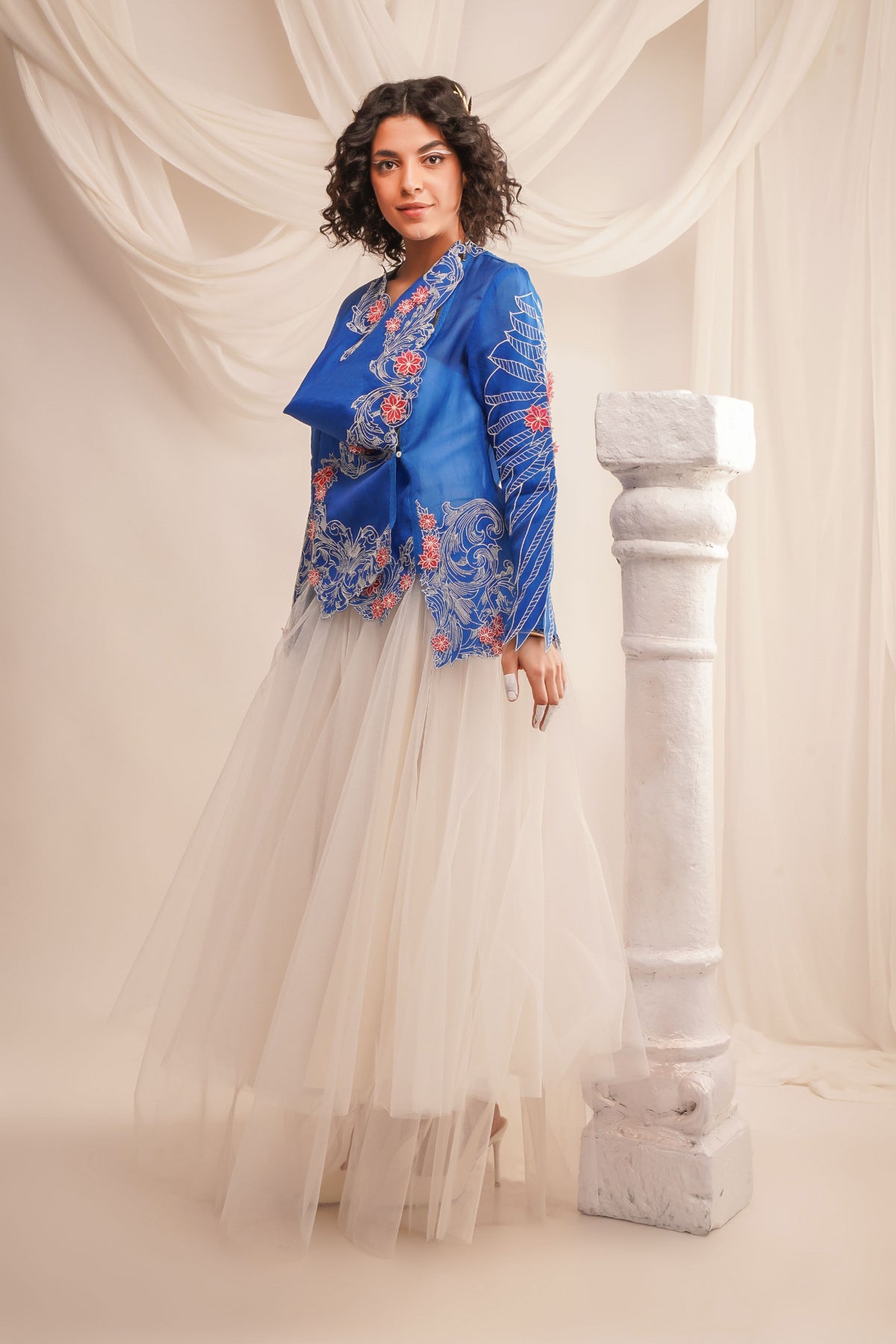 Indigo Organza Jacket