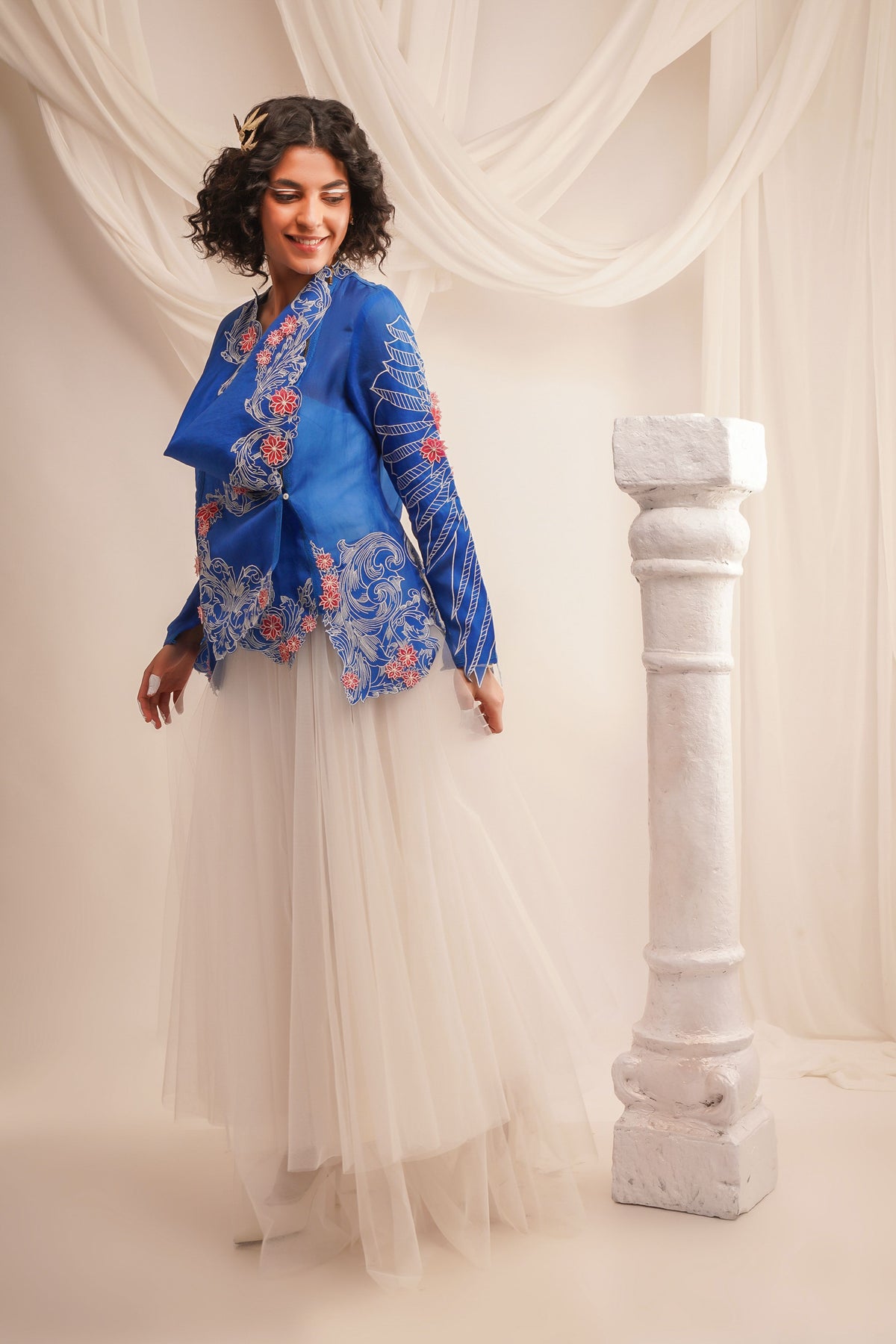 Indigo Organza Jacket