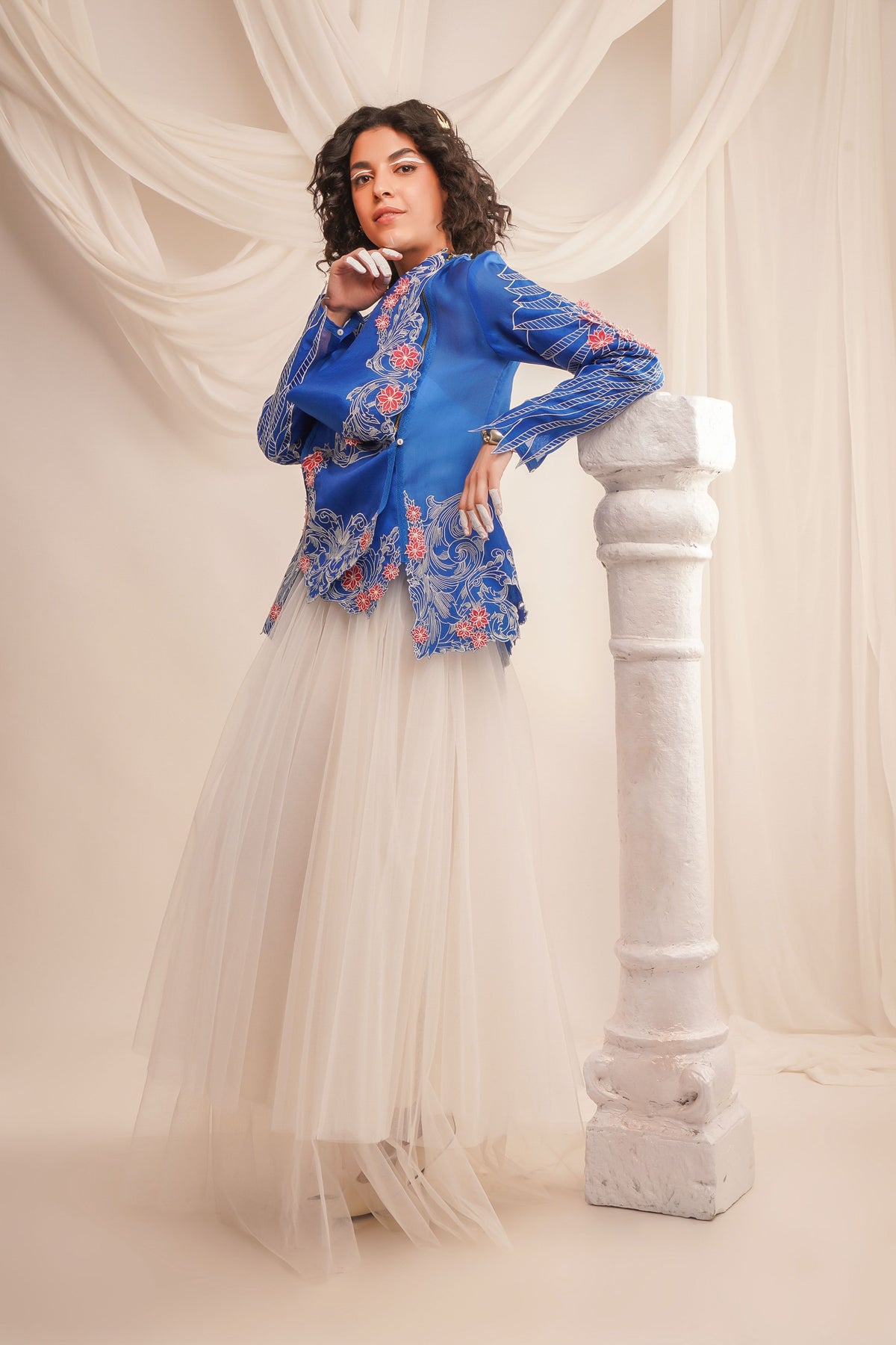 Indigo Organza Jacket