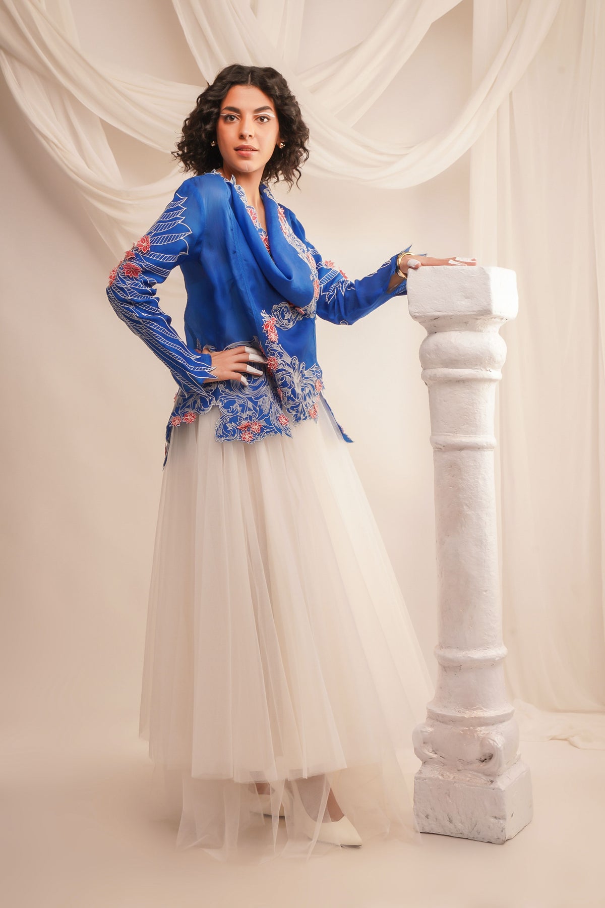 Indigo Organza Jacket