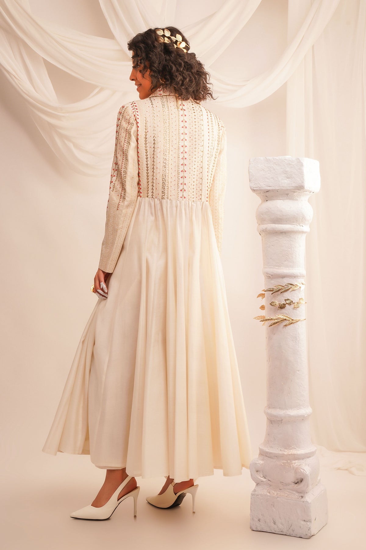 Ivory Anarkali Set
