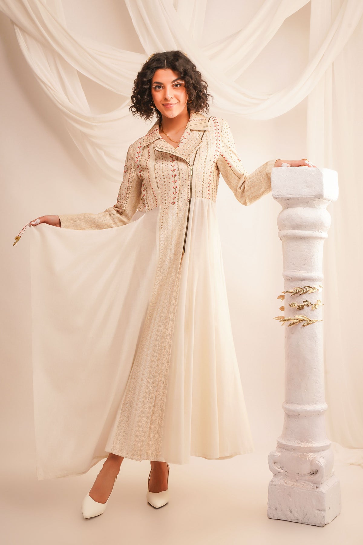 Ivory Anarkali Set