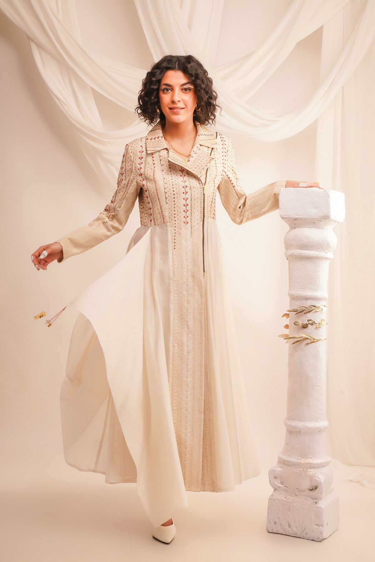 Ivory Anarkali Set