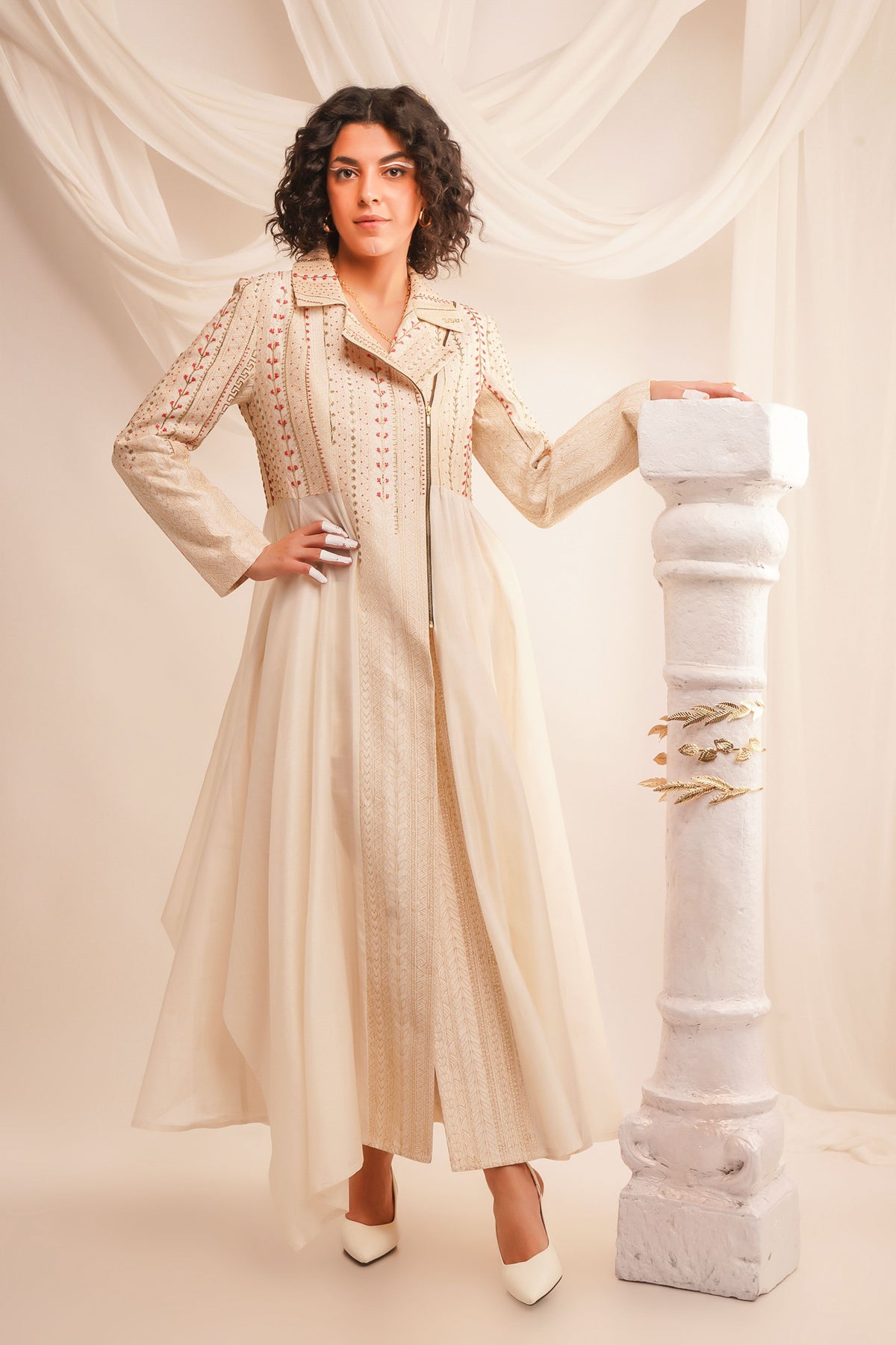 Ivory Anarkali Set