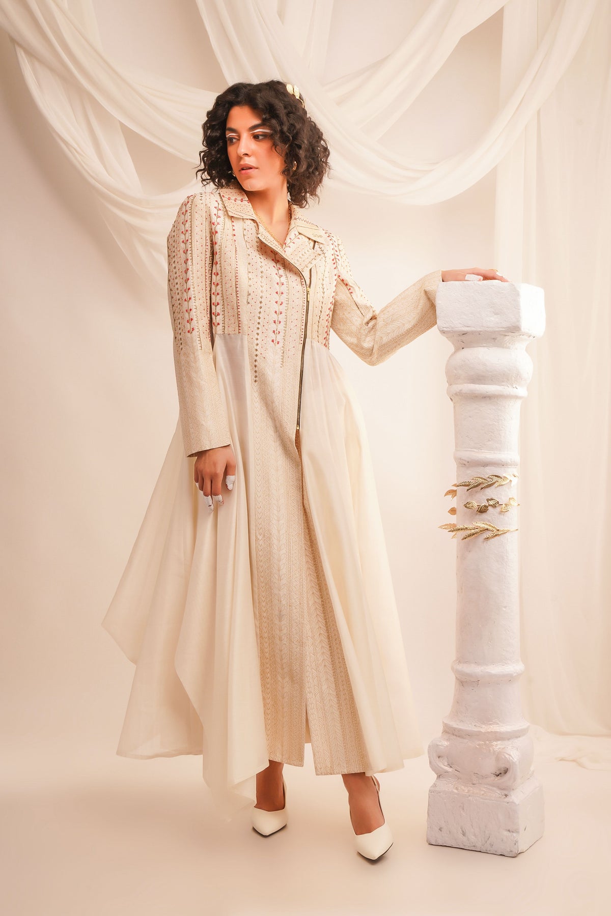 Ivory Anarkali Set