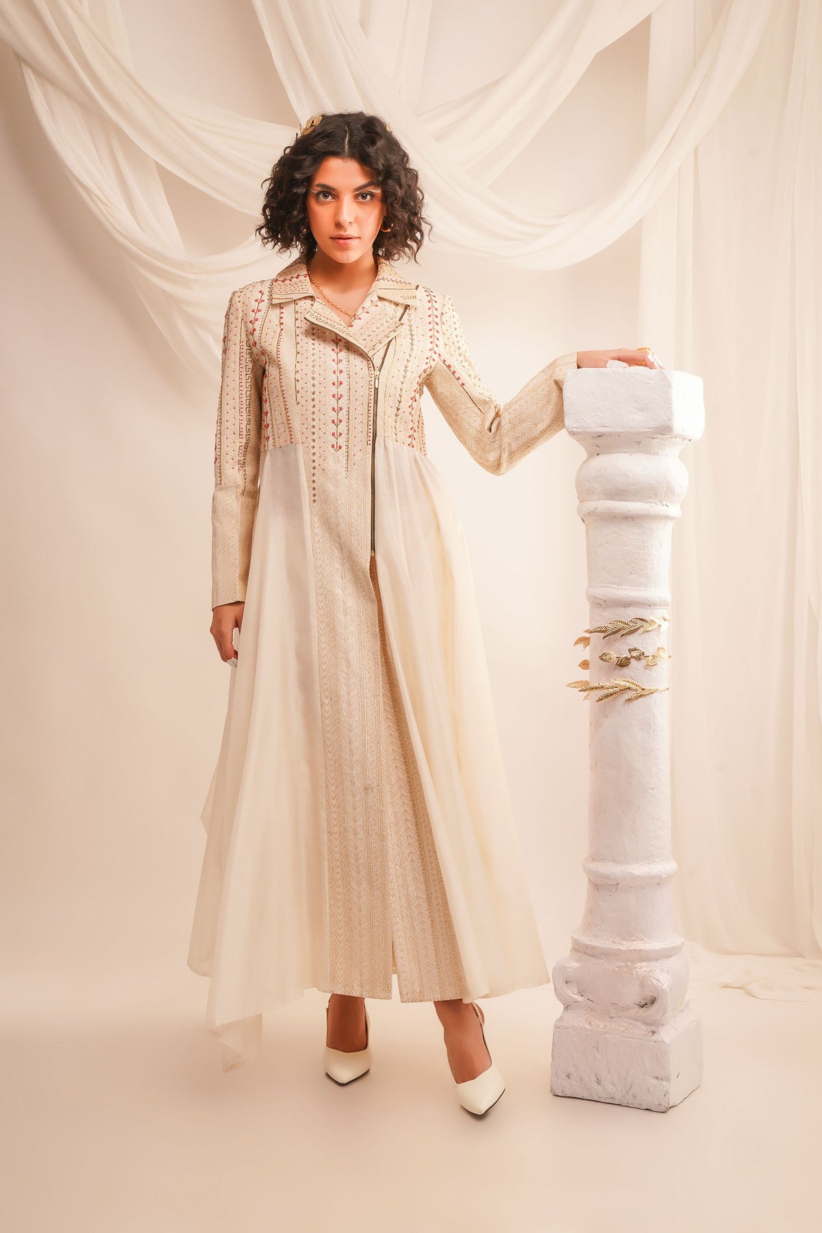 Ivory Anarkali Set