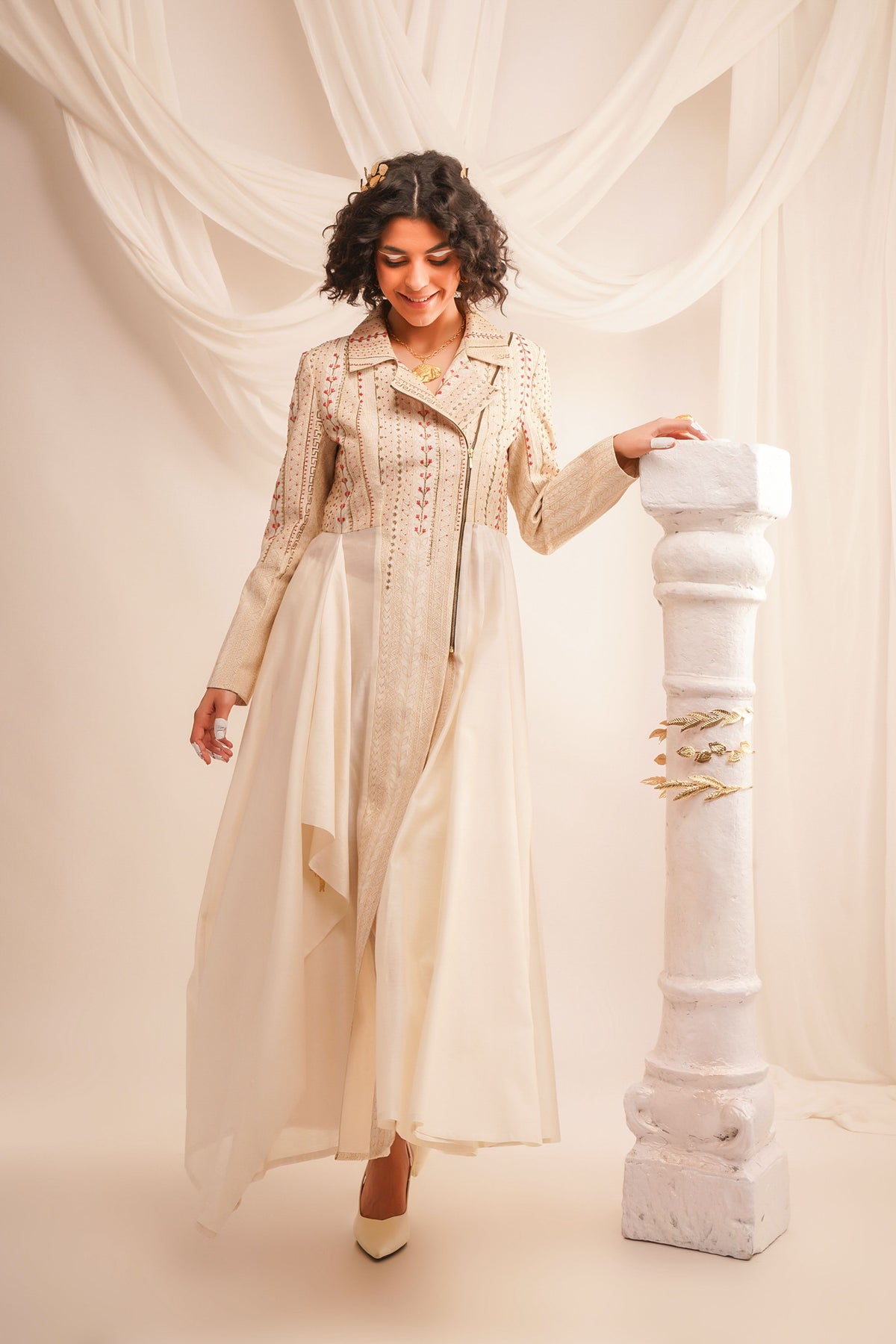 Ivory Anarkali Set