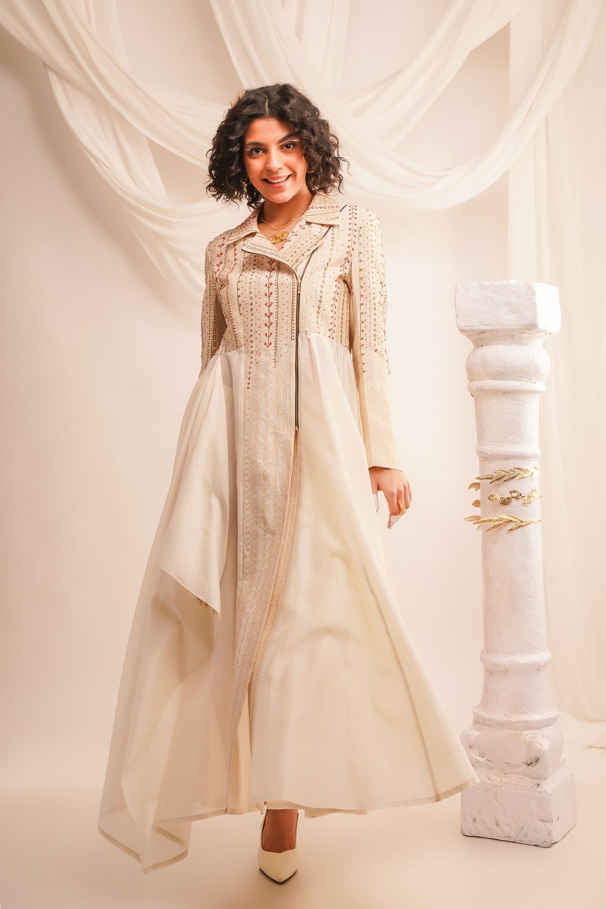 Ivory Anarkali Set