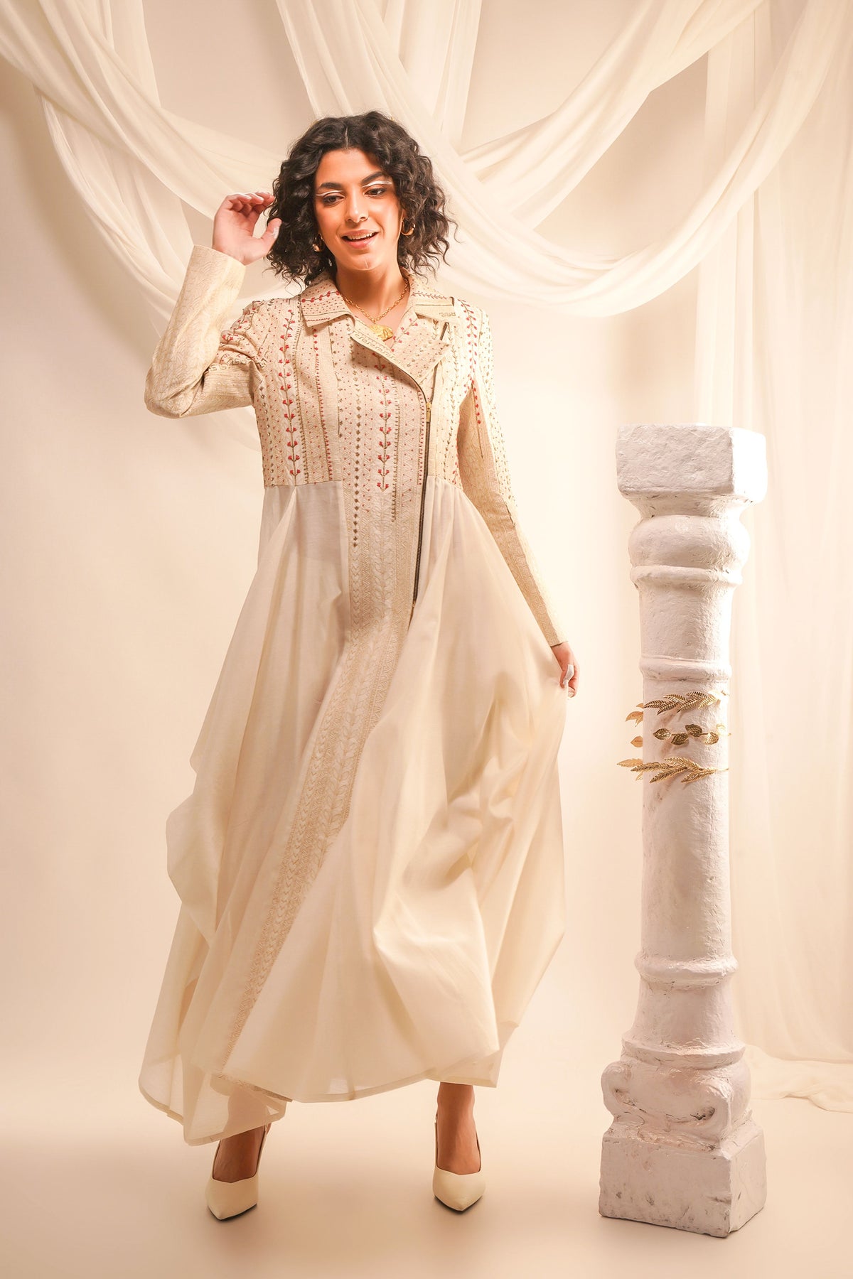 Ivory Anarkali Set