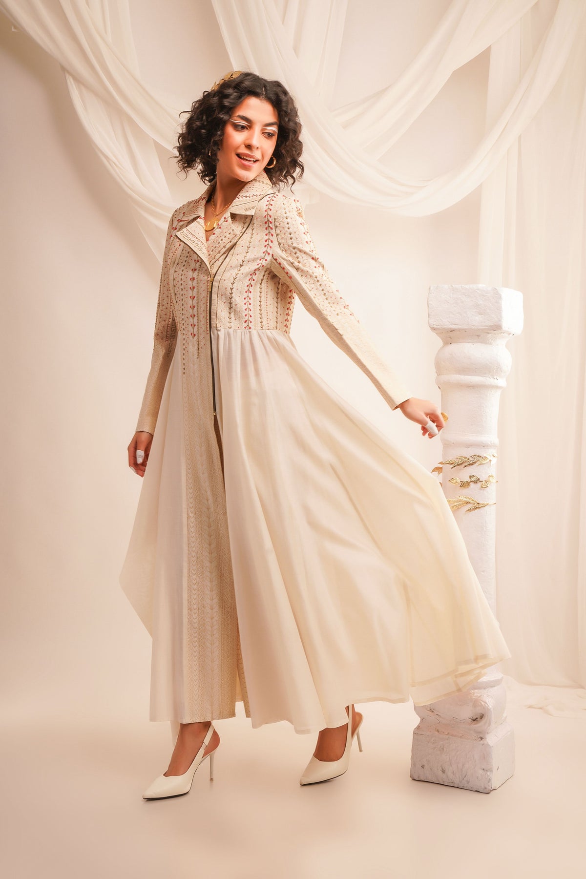Ivory Anarkali Set