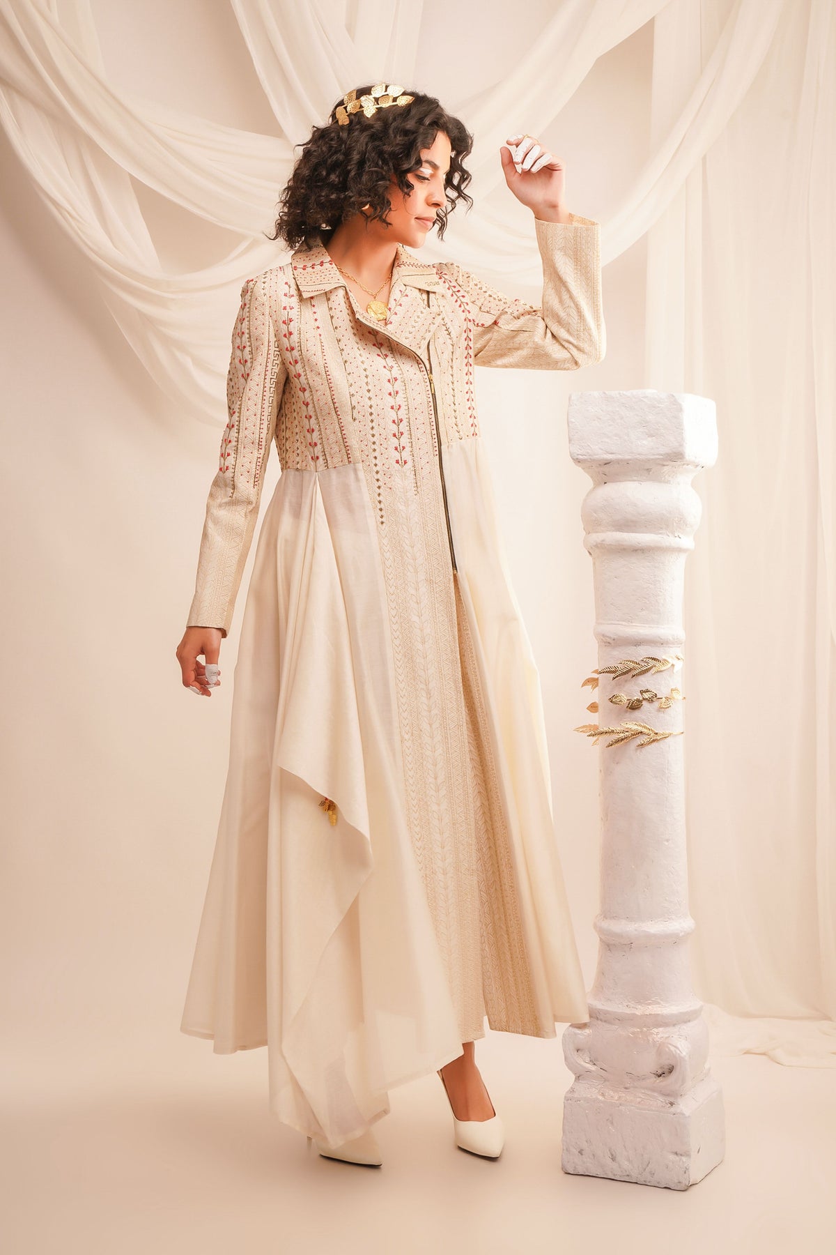 Ivory Anarkali Set