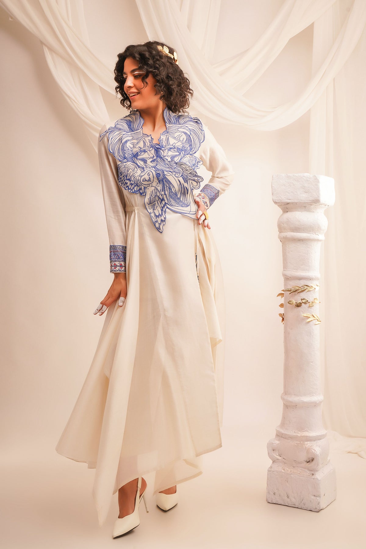 Ivory Athena Angrakha Set