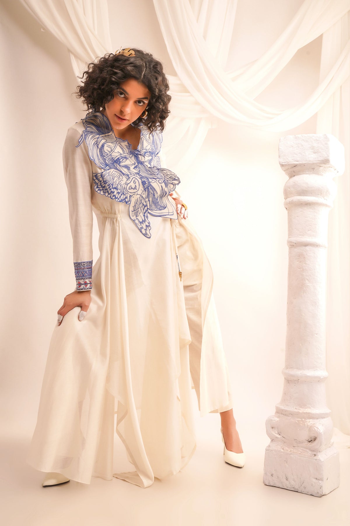 Ivory Athena Angrakha Set