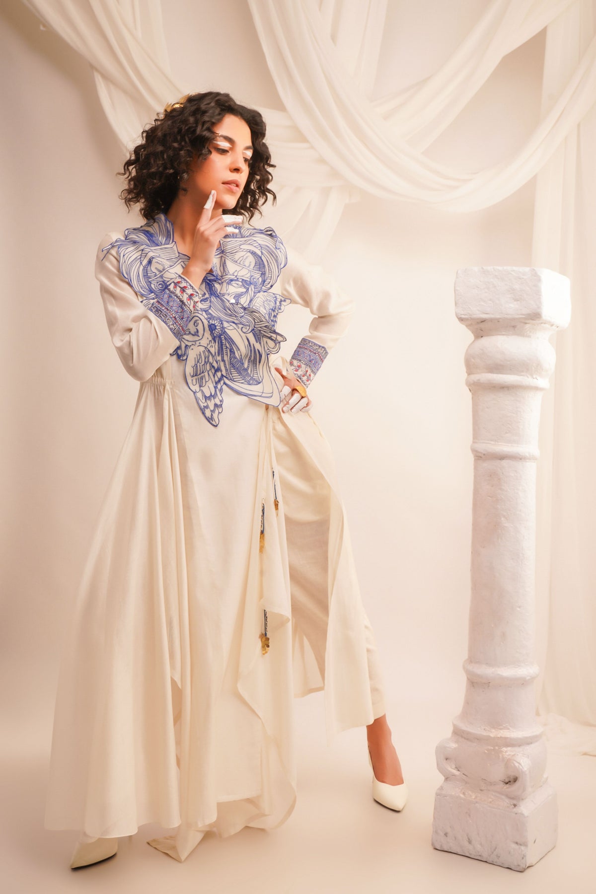 Ivory Athena Angrakha Set
