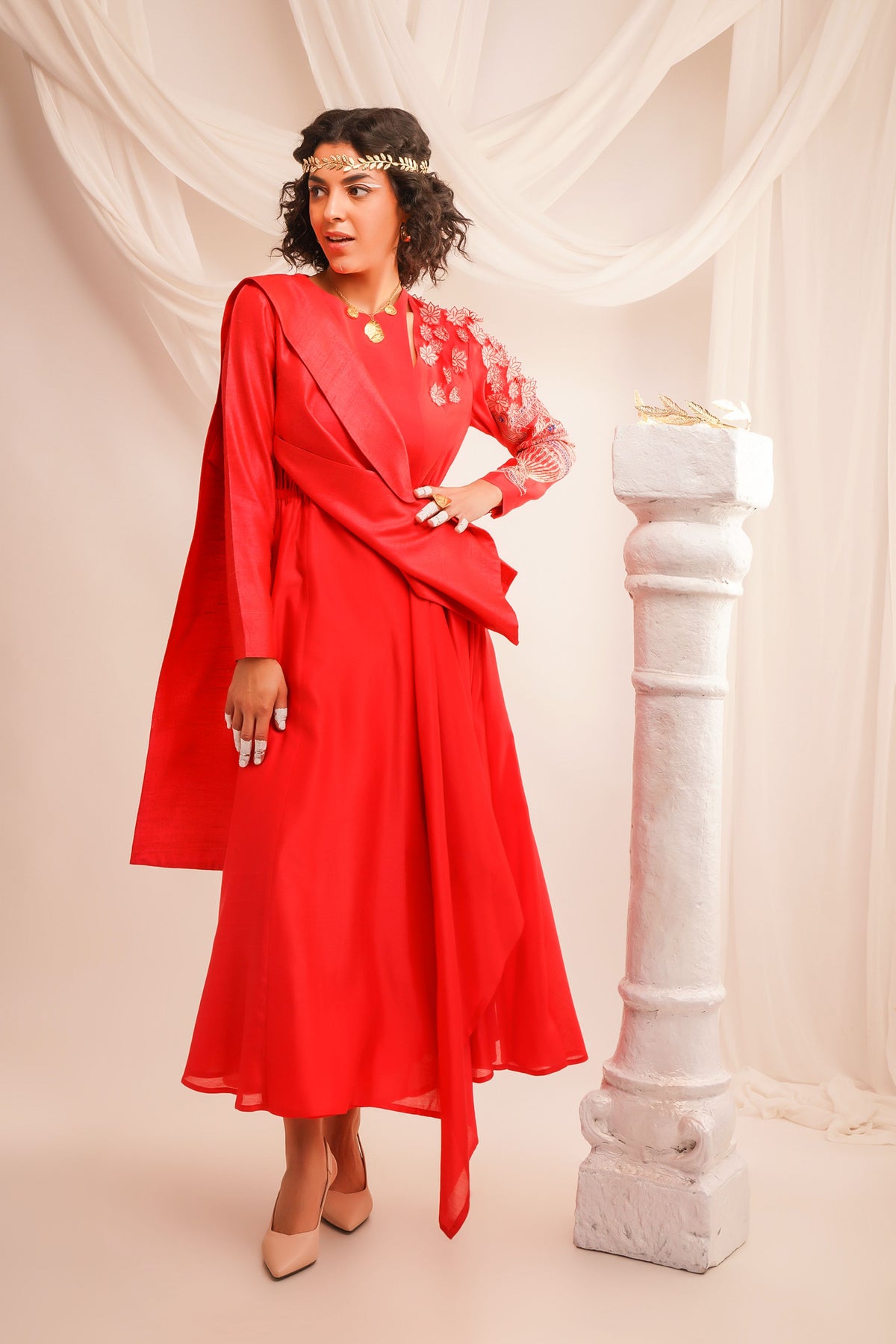 Coral Angrakha Set