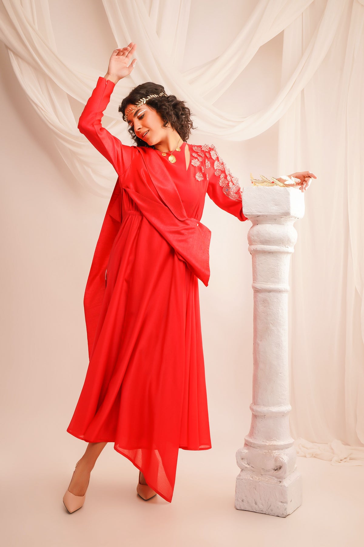 Coral Angrakha Set