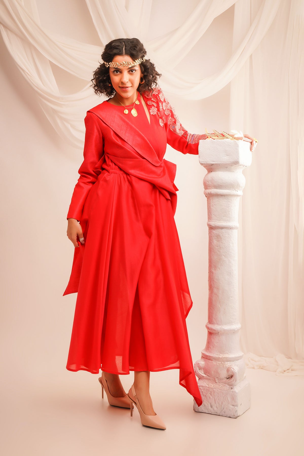 Coral Angrakha Set