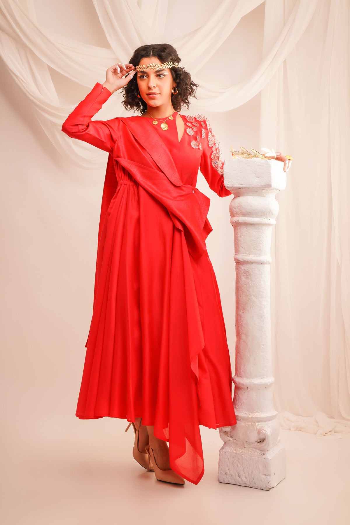 Coral Angrakha Set