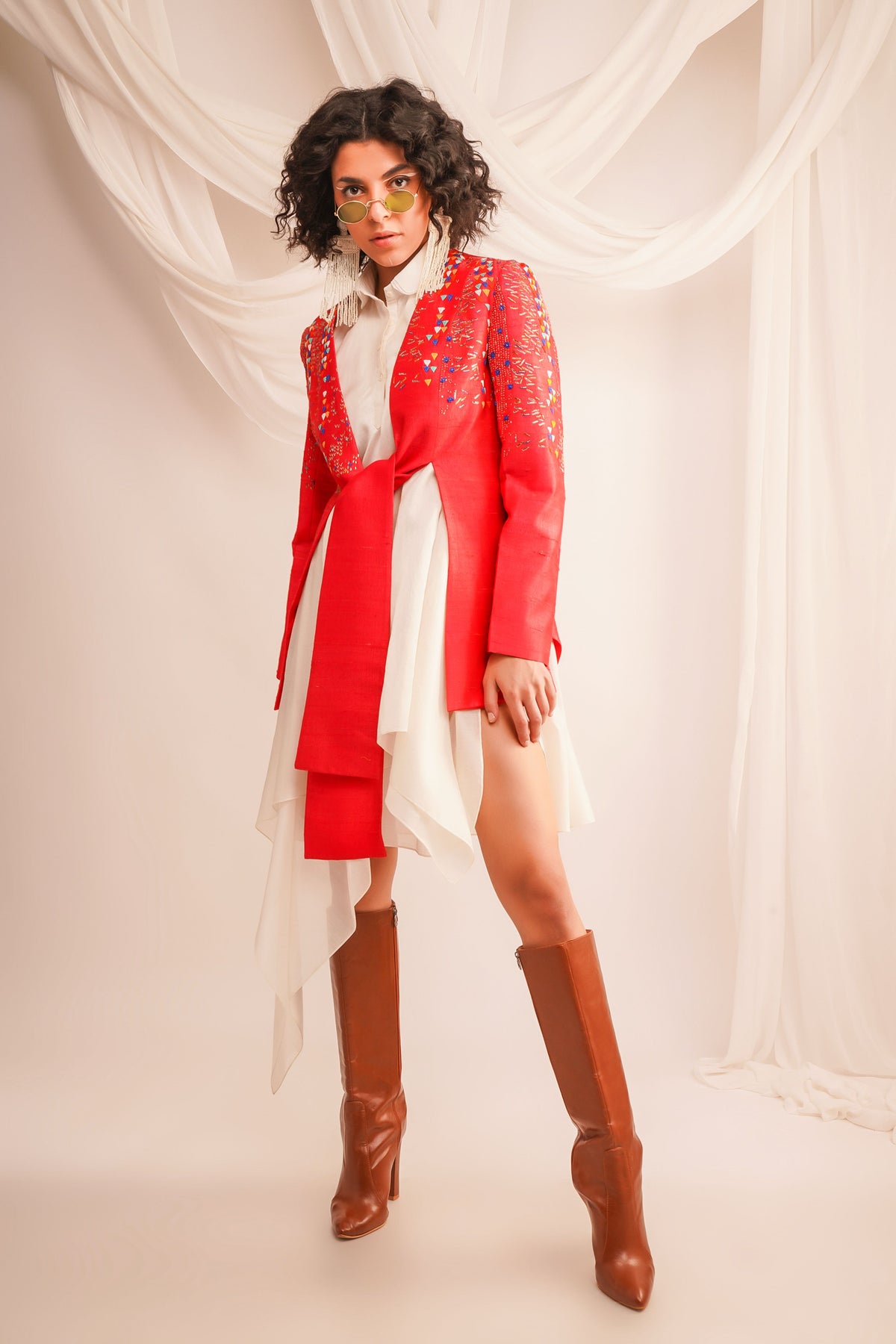 Knotted Silk Jacket Set