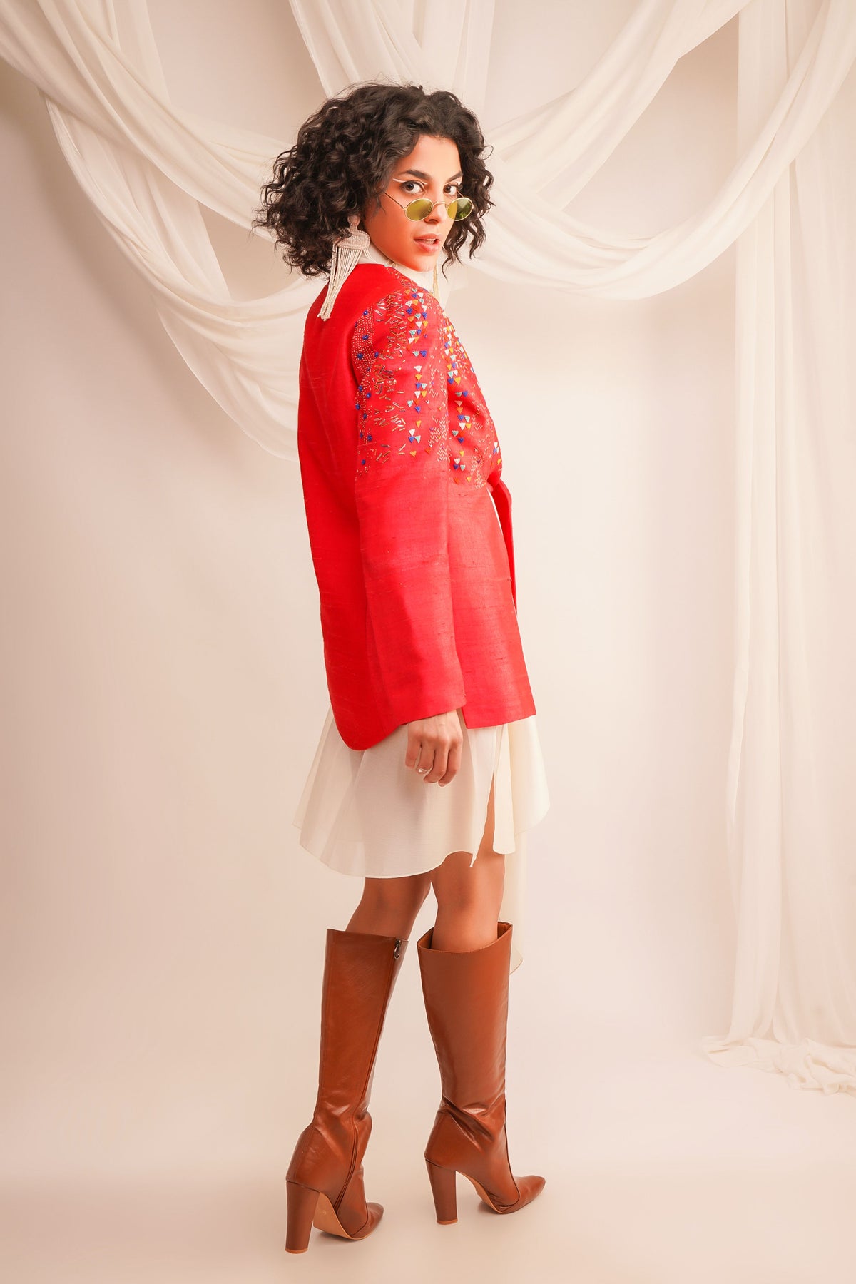 Knotted Silk Jacket Set