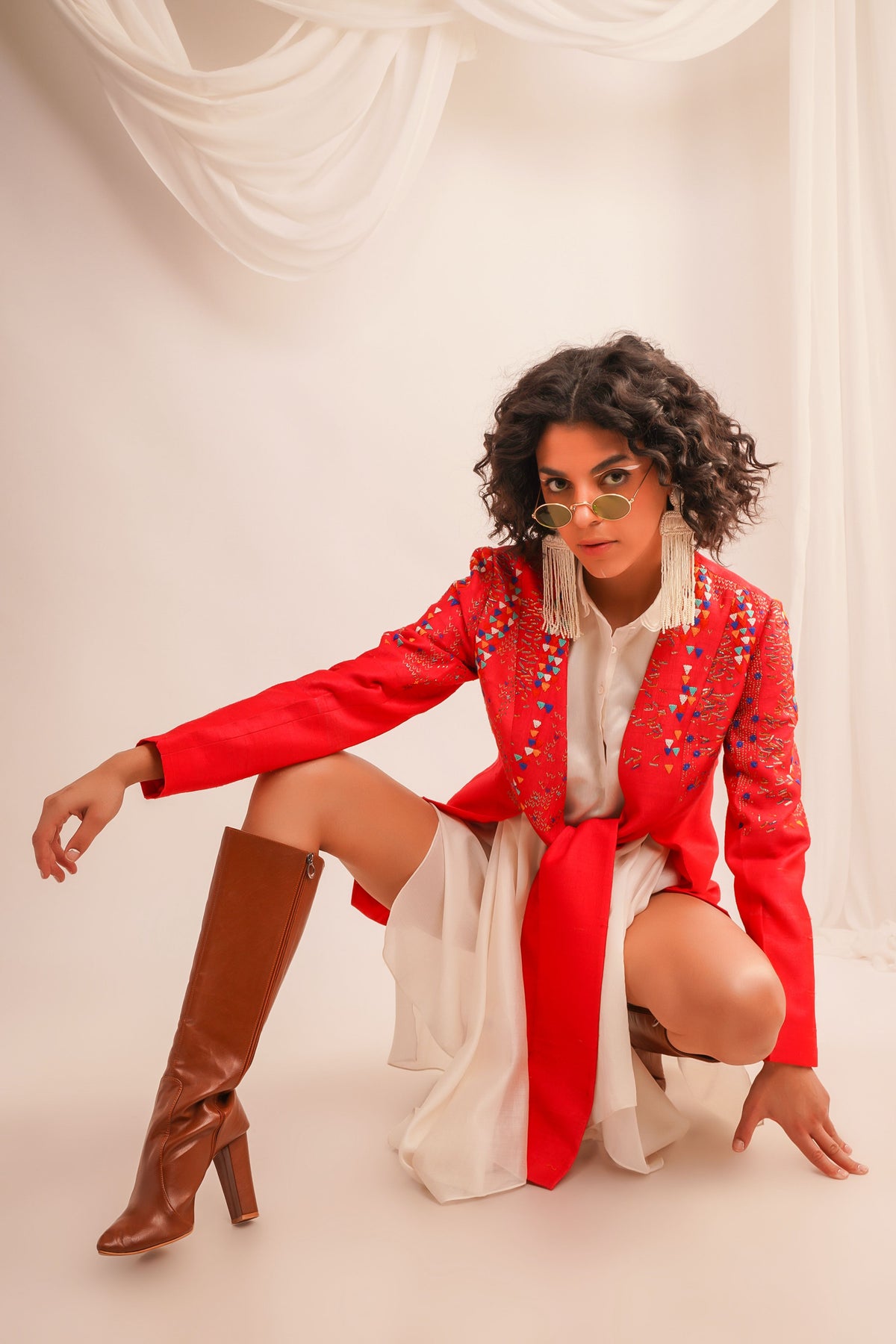 Knotted Silk Jacket Set