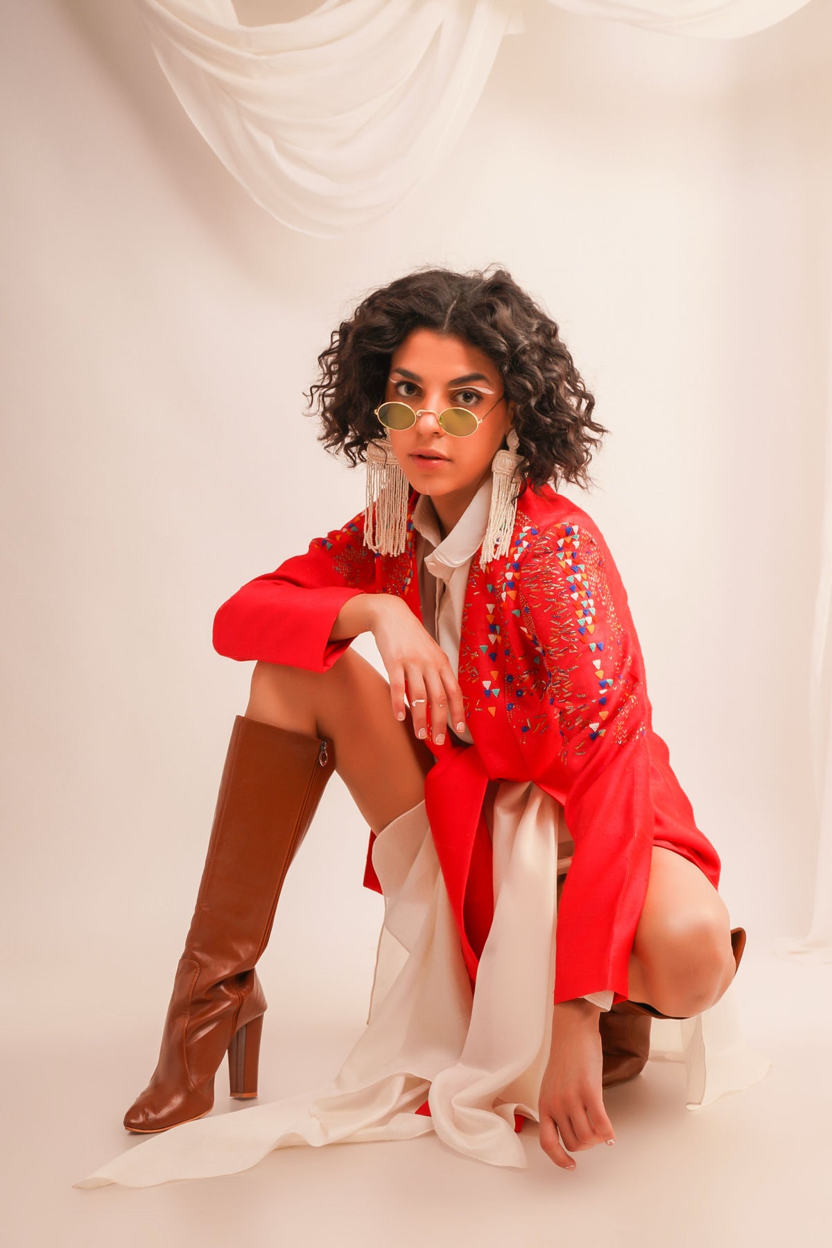 Knotted Silk Jacket Set