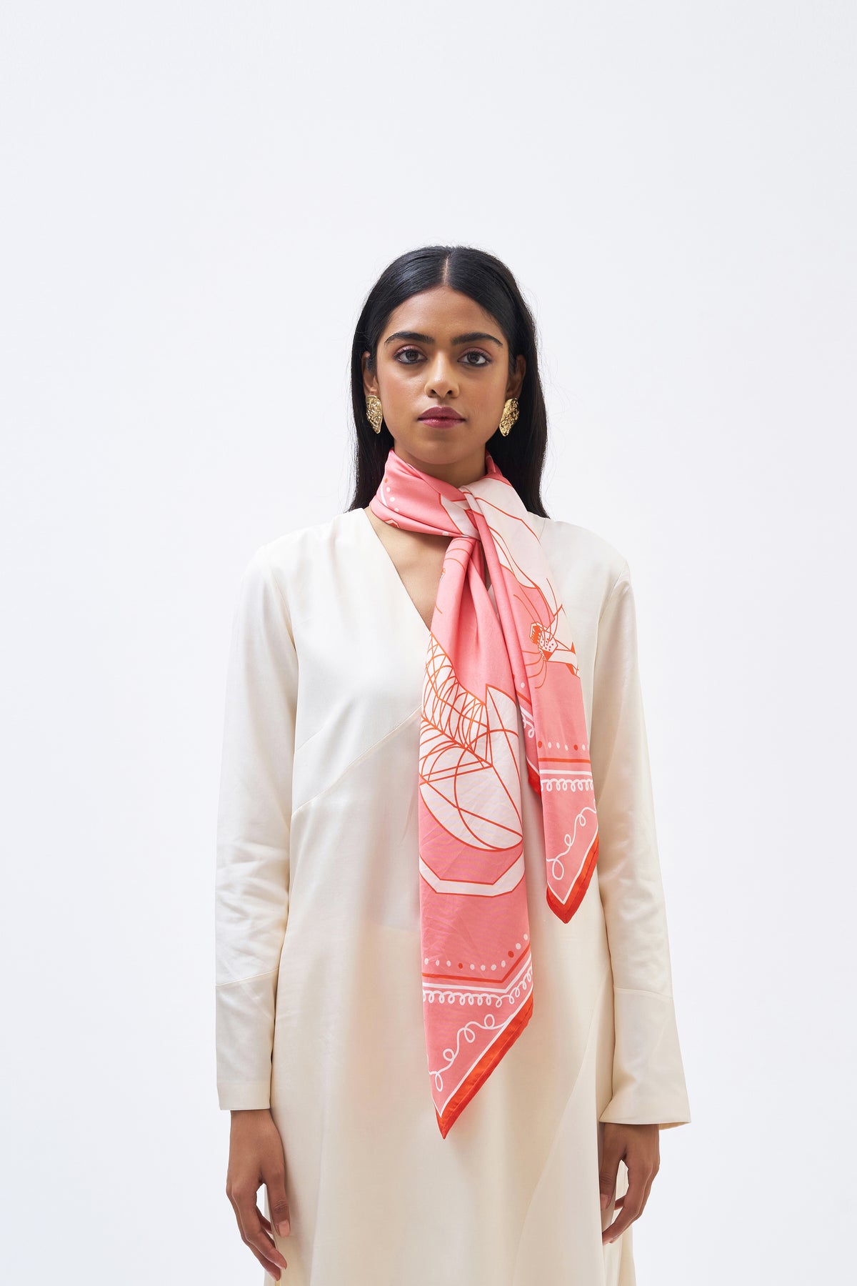 Ava Coral Pink Scarf