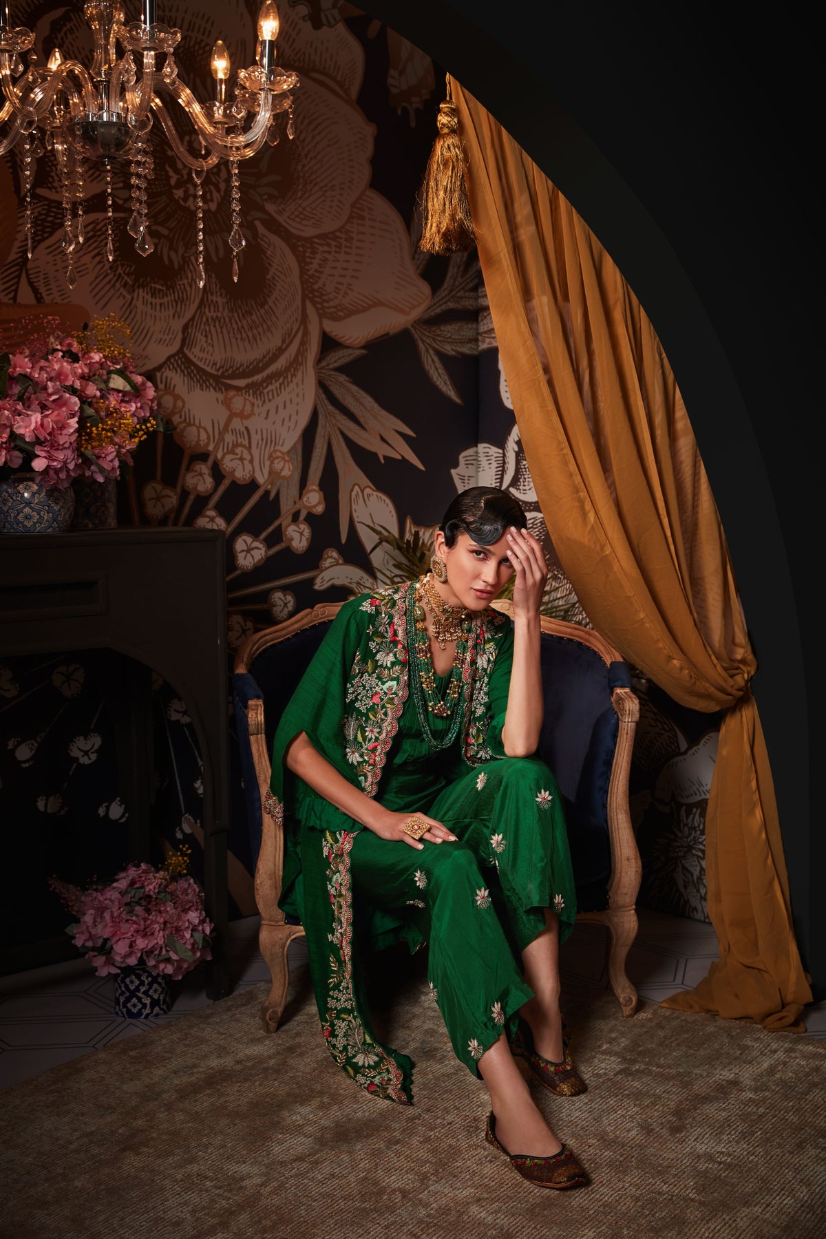Emerald Green Jacket Set