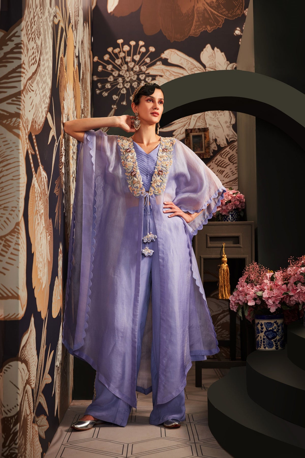 Purple Kaftan Set