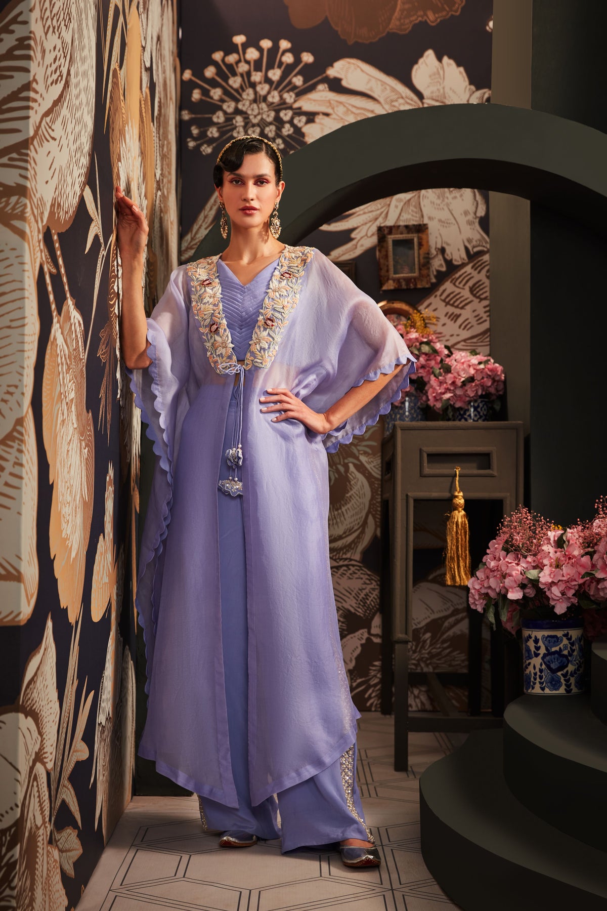 Purple Kaftan Set