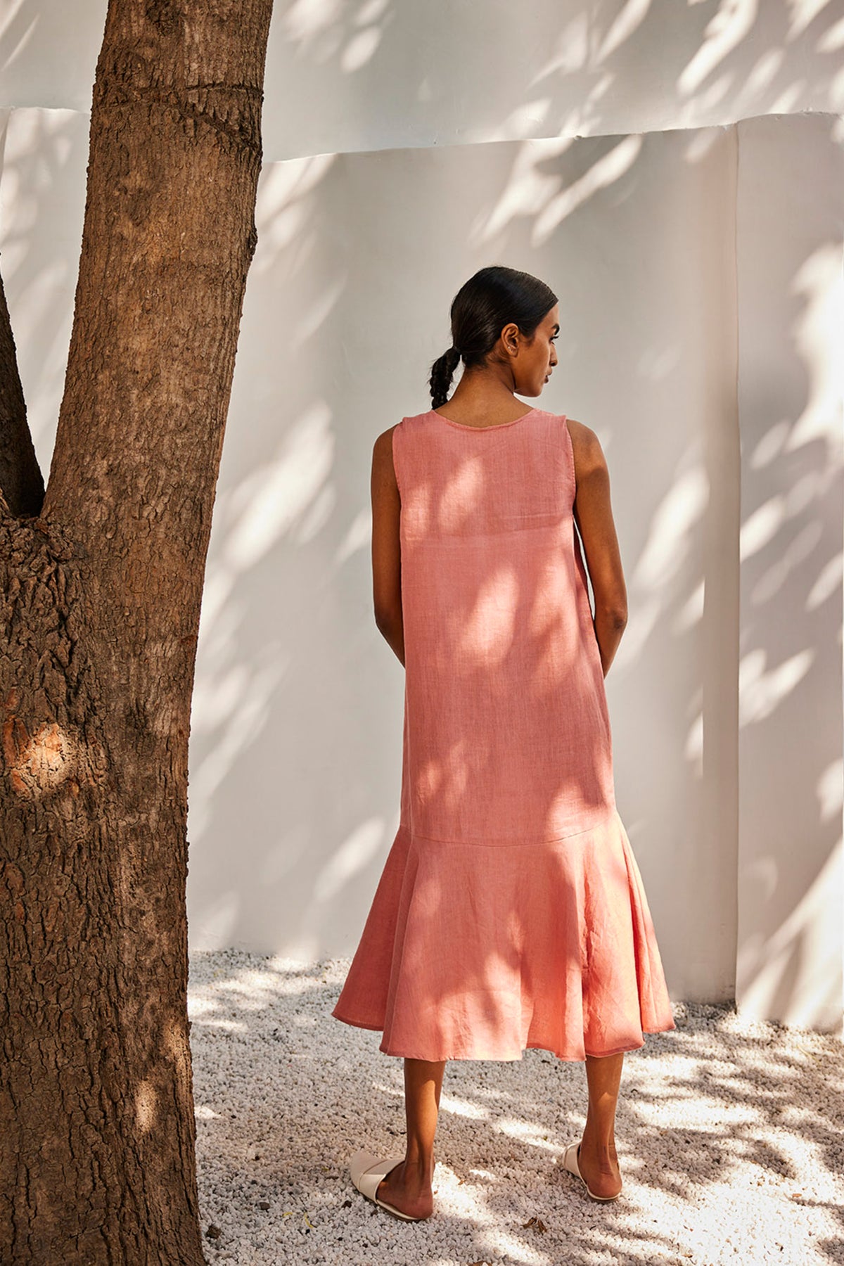 Soft gaze midi dress